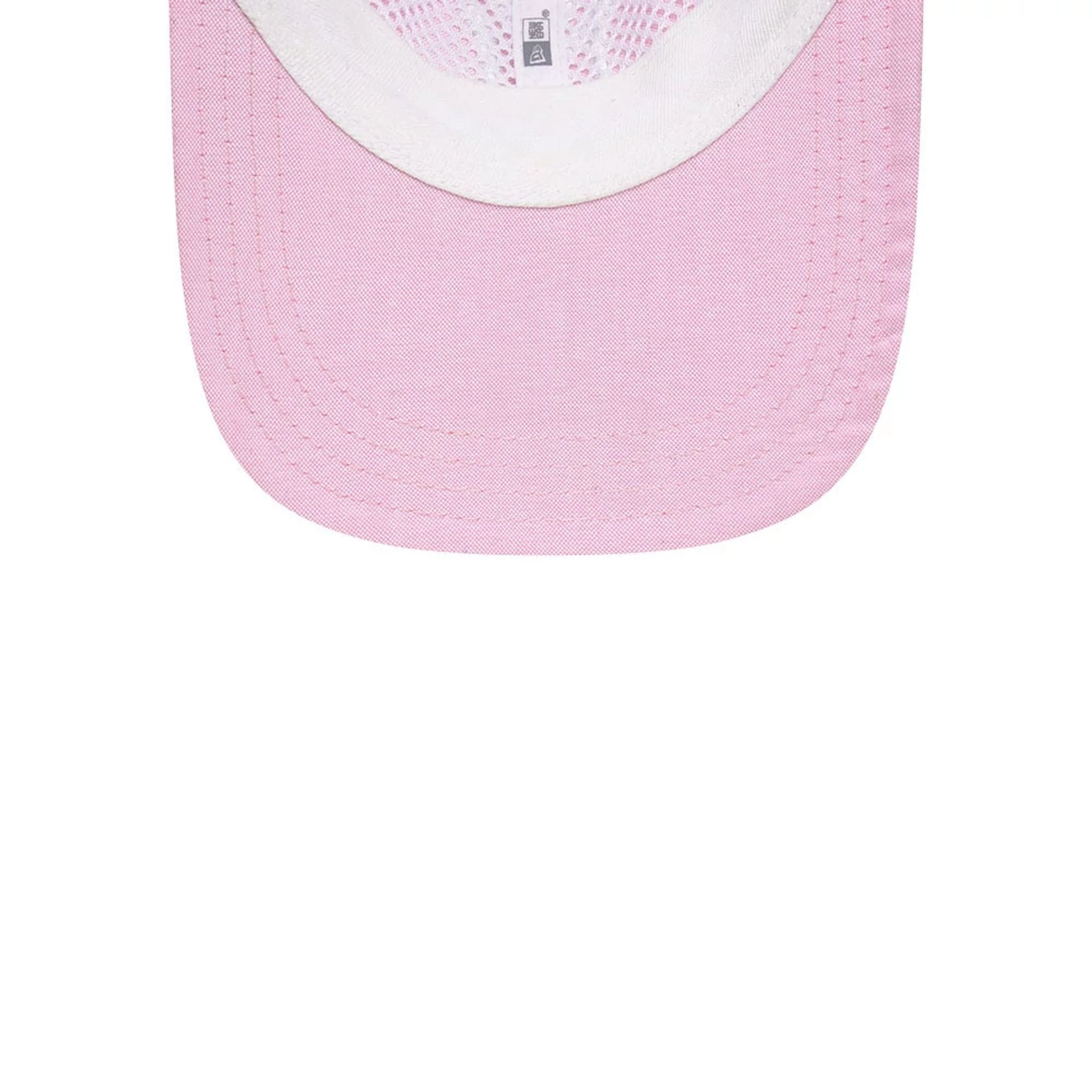 New York Yankees MLB Oxford Pastel Pink 9TWENTY Long Visor Adjustable Cap - Image 5