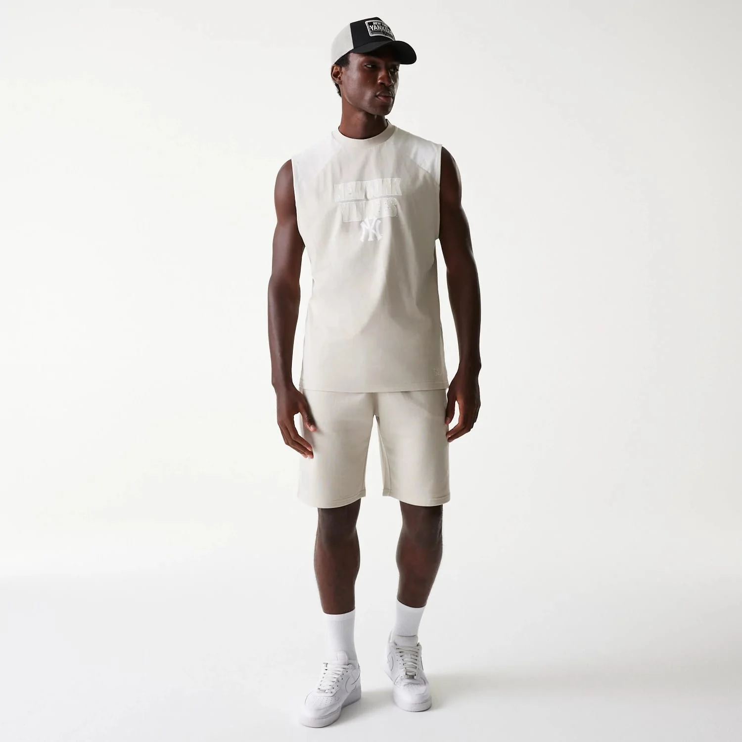 New York Yankees MLB Raglan Cream Shorts - Image 8