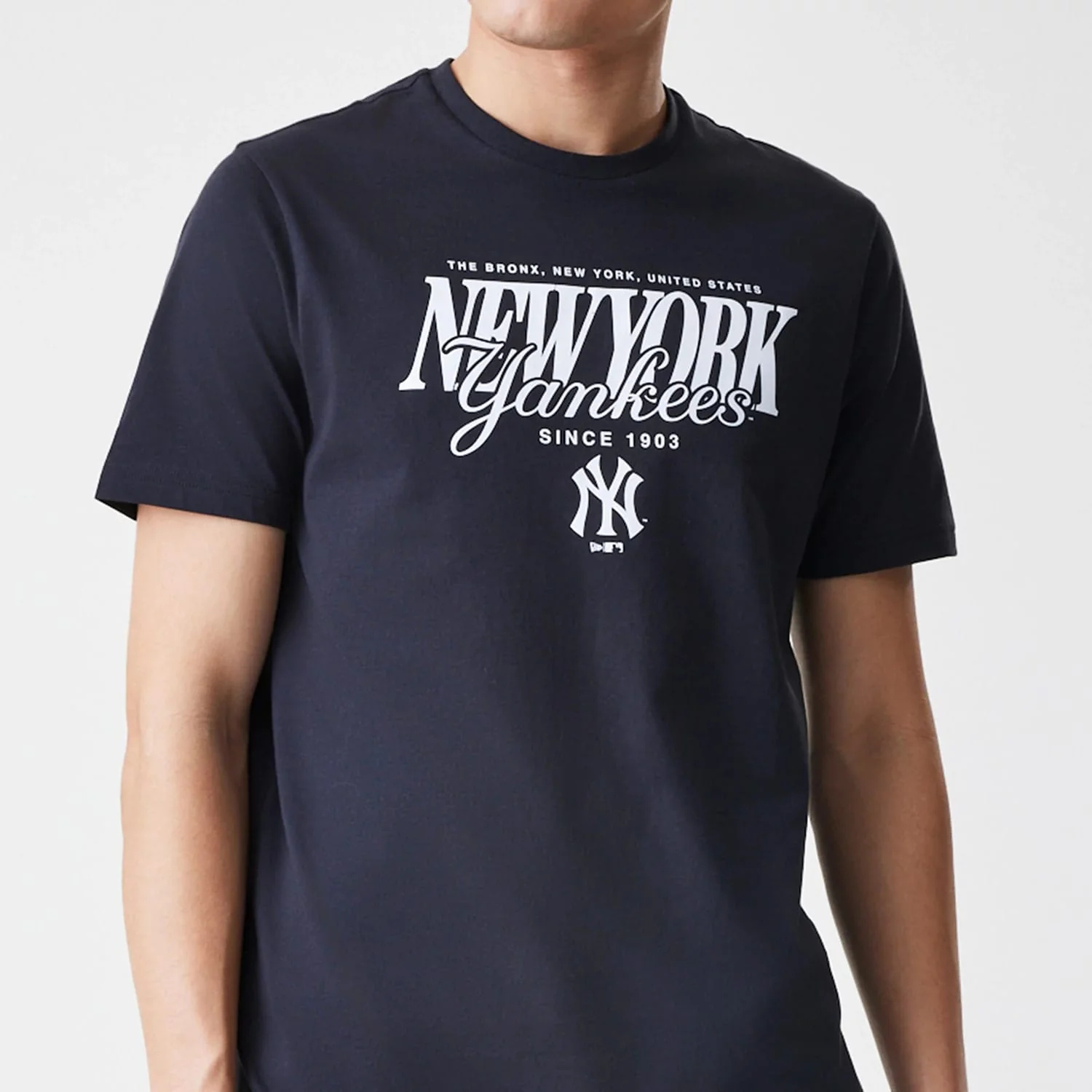 New York Yankees MLB Script Graphic Navy T-Shirt - Image 3