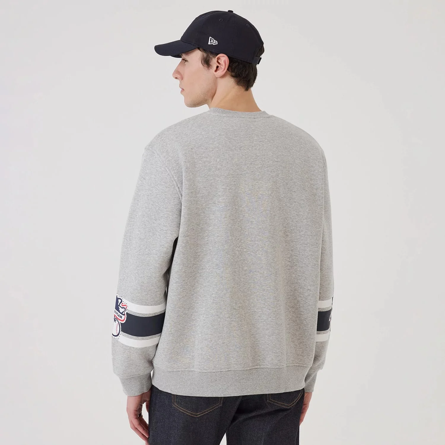 New York Yankees MLB Sport Classic Grey Crew Neck Sweater - Image 2