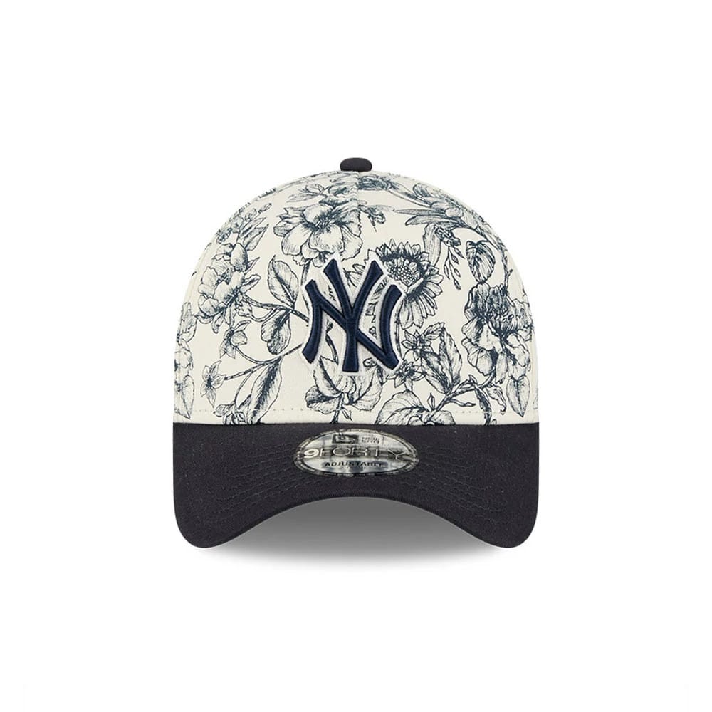 New York Yankees MLB Spring Floral Navy 9FORTY A-Frame Adjustable Cap - Image 3