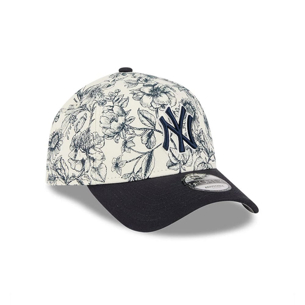New York Yankees MLB Spring Floral Navy 9FORTY A-Frame Adjustable Cap - Image 4