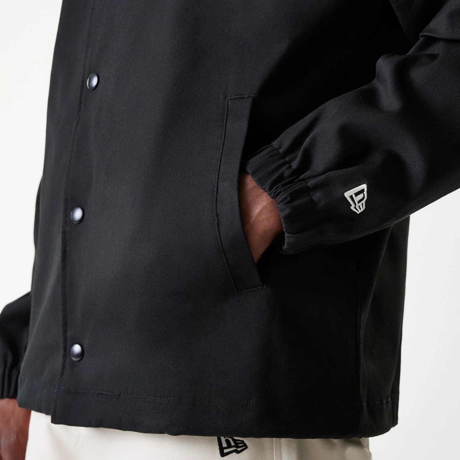 New York Yankees MLB Twill Black Coaches Jacket - Image 5