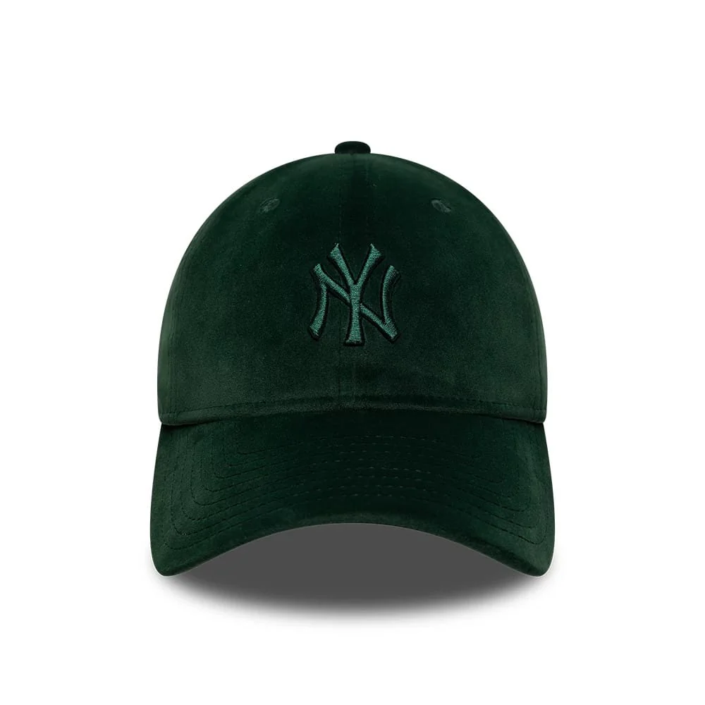 New York Yankees MLB Velour Dark Green 9TWENTY Bow Back Adjustable Cap - Image 3