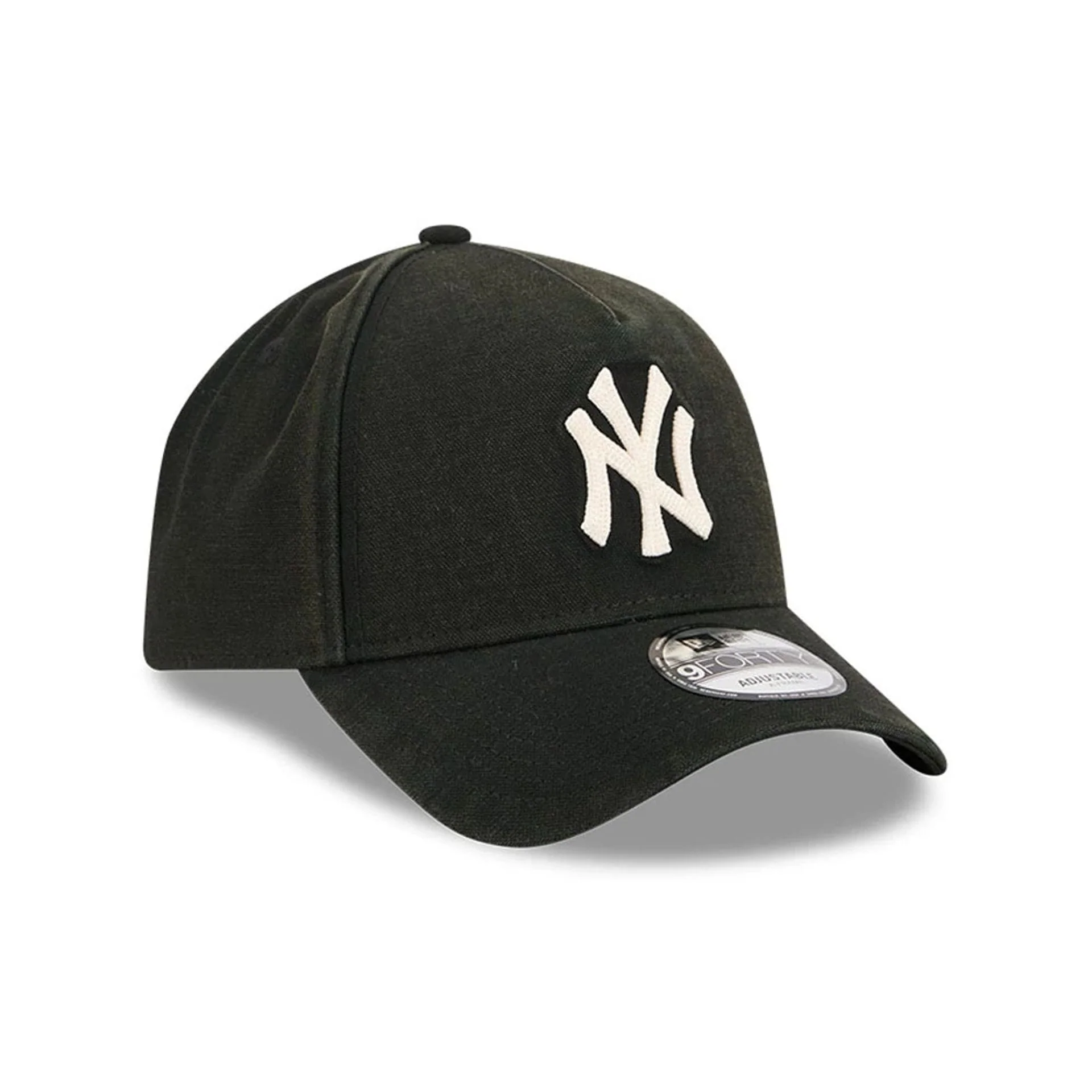New York Yankees MLB Washed Canvas Black 9FORTY A-Frame Adjustable Cap - Image 3