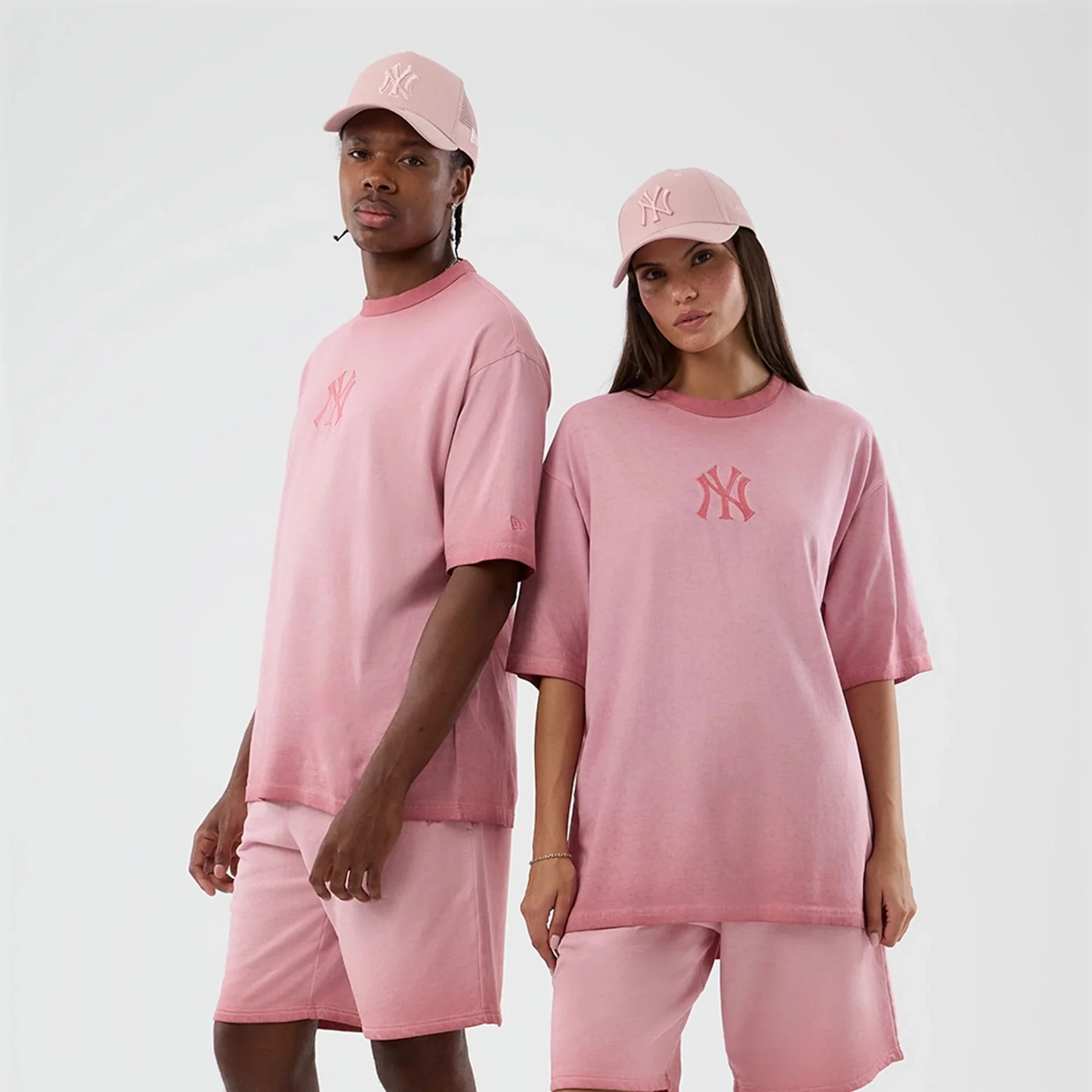 New York Yankees MLB Washed Logo Pastel Pink T-Shirt