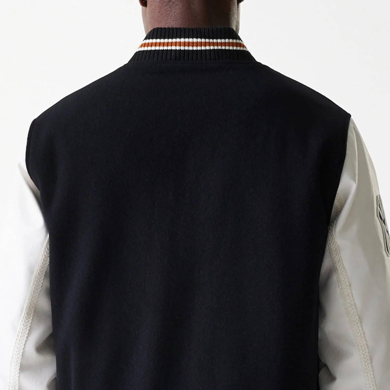 New York Yankees MLB Wordmark Black Varsity Jacket - Image 6
