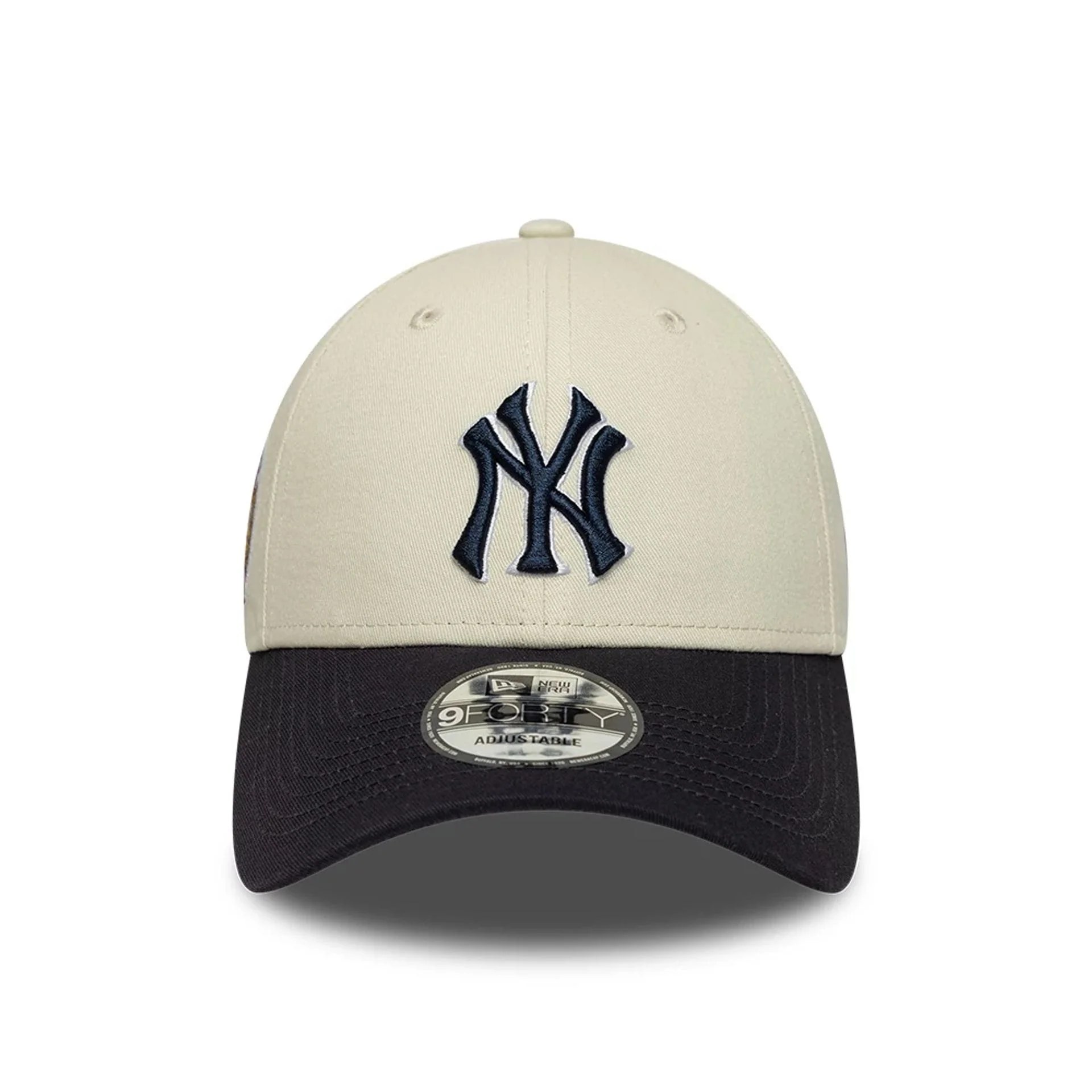 New York Yankees MLB World Series Patch Cream 9FORTY Adjustable Cap - Image 2