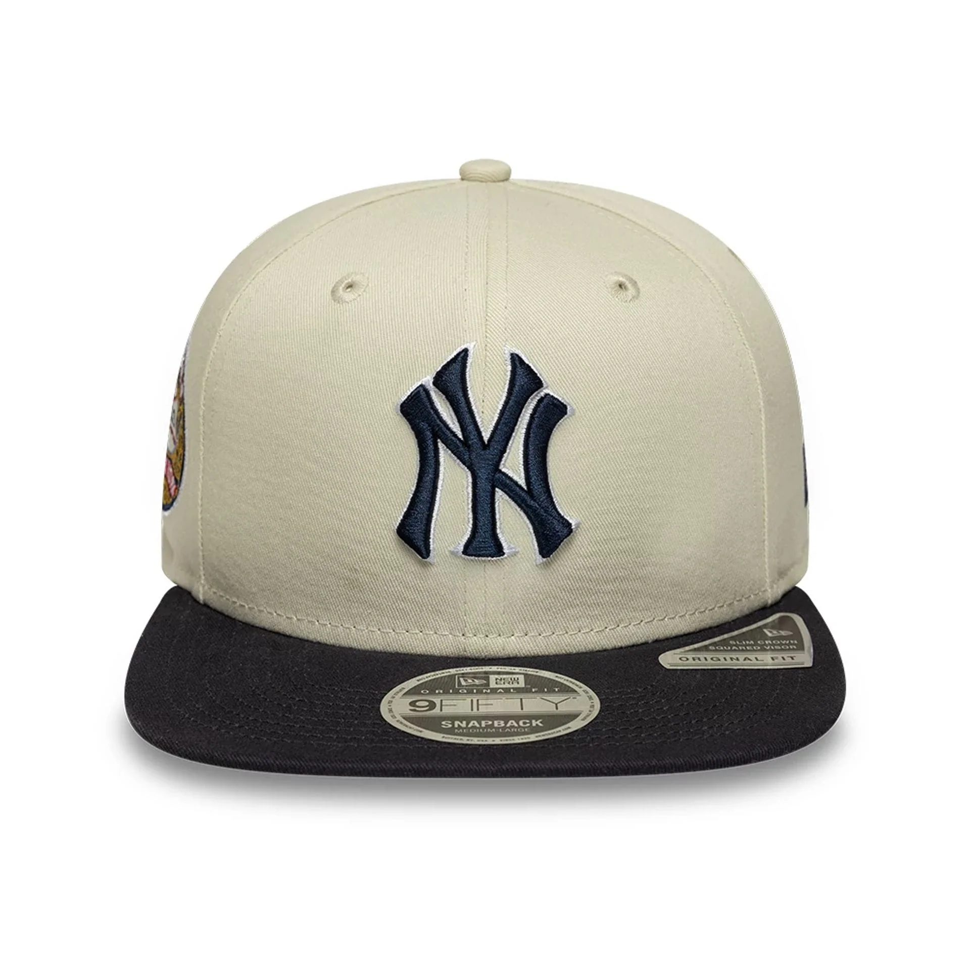 New York Yankees MLB World Series Patch Light Beige 9FIFTY Snapback Adjustable Cap - Image 2