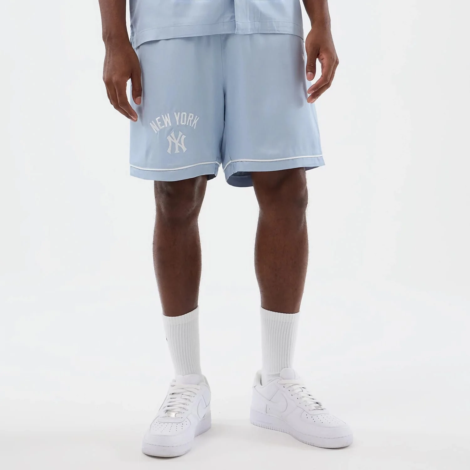 New York Yankees MLB Woven Pastel Blue Shorts