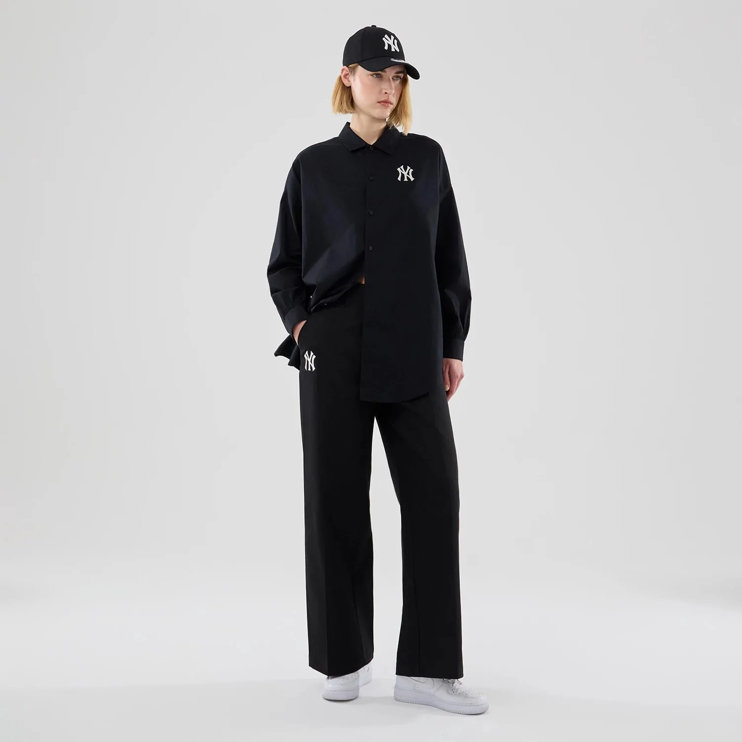New York Yankees Womens MLB Black Chino Trousers - Image 8