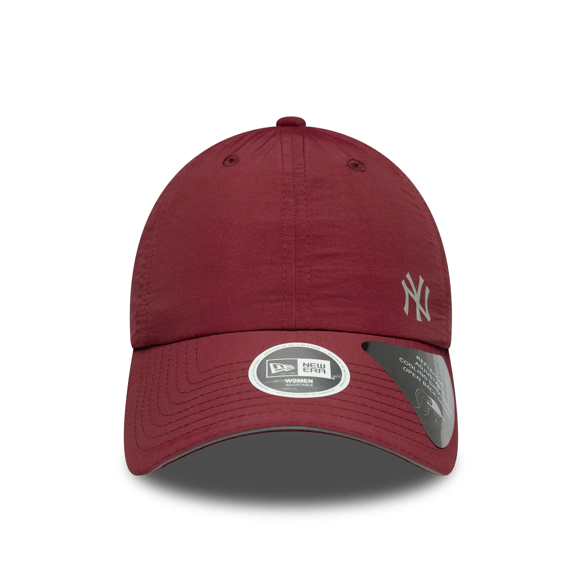 New York Yankees Womens MLB Flawless Dark Red Pony Tail Adjustable Cap - Image 3