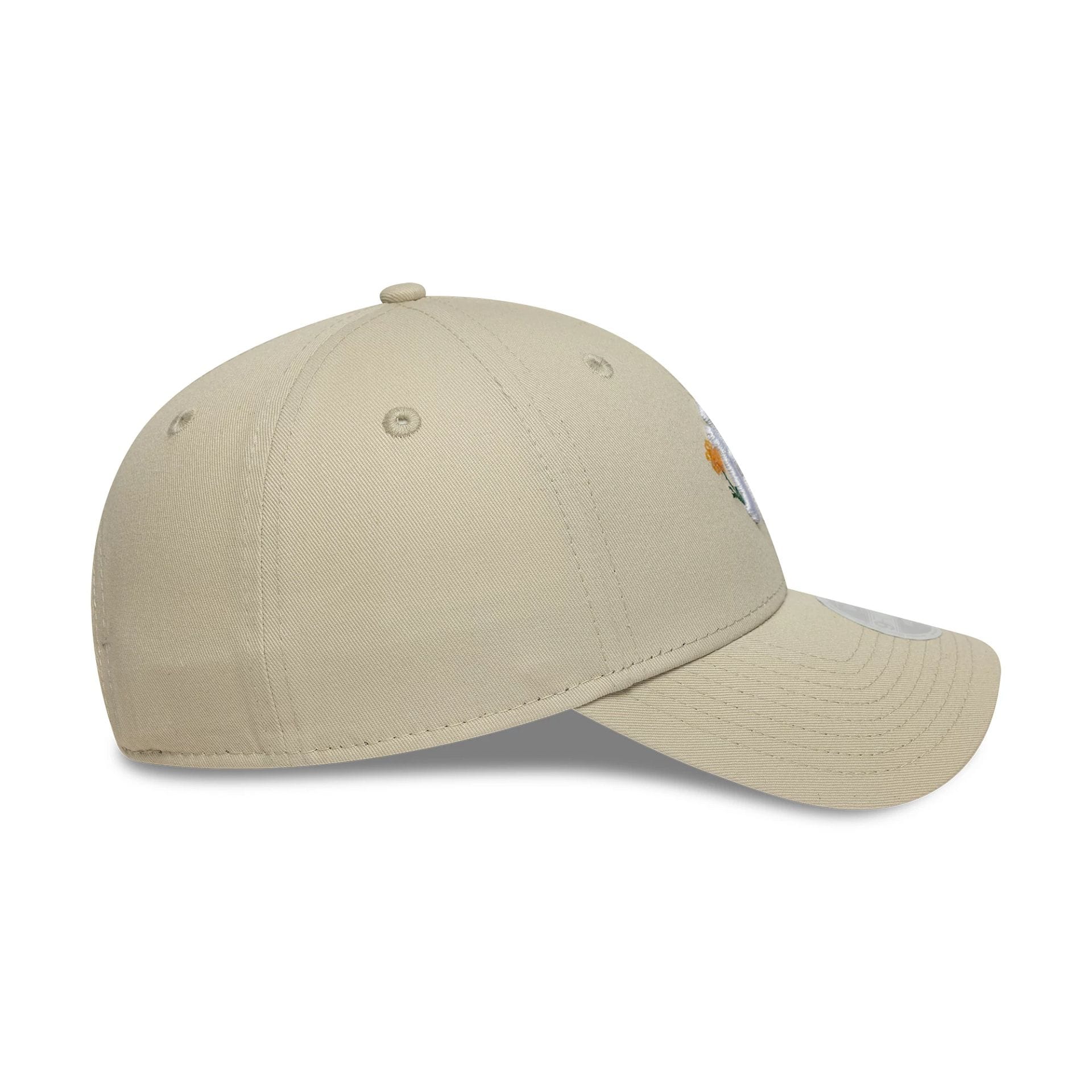 New York Yankees Womens MLB Floral Light Beige 9FORTY Cap - Image 7
