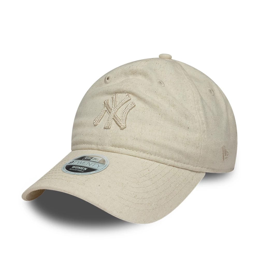 New York Yankees Womens MLB Linen Light Beige 9TWENTY Adjustable Cap