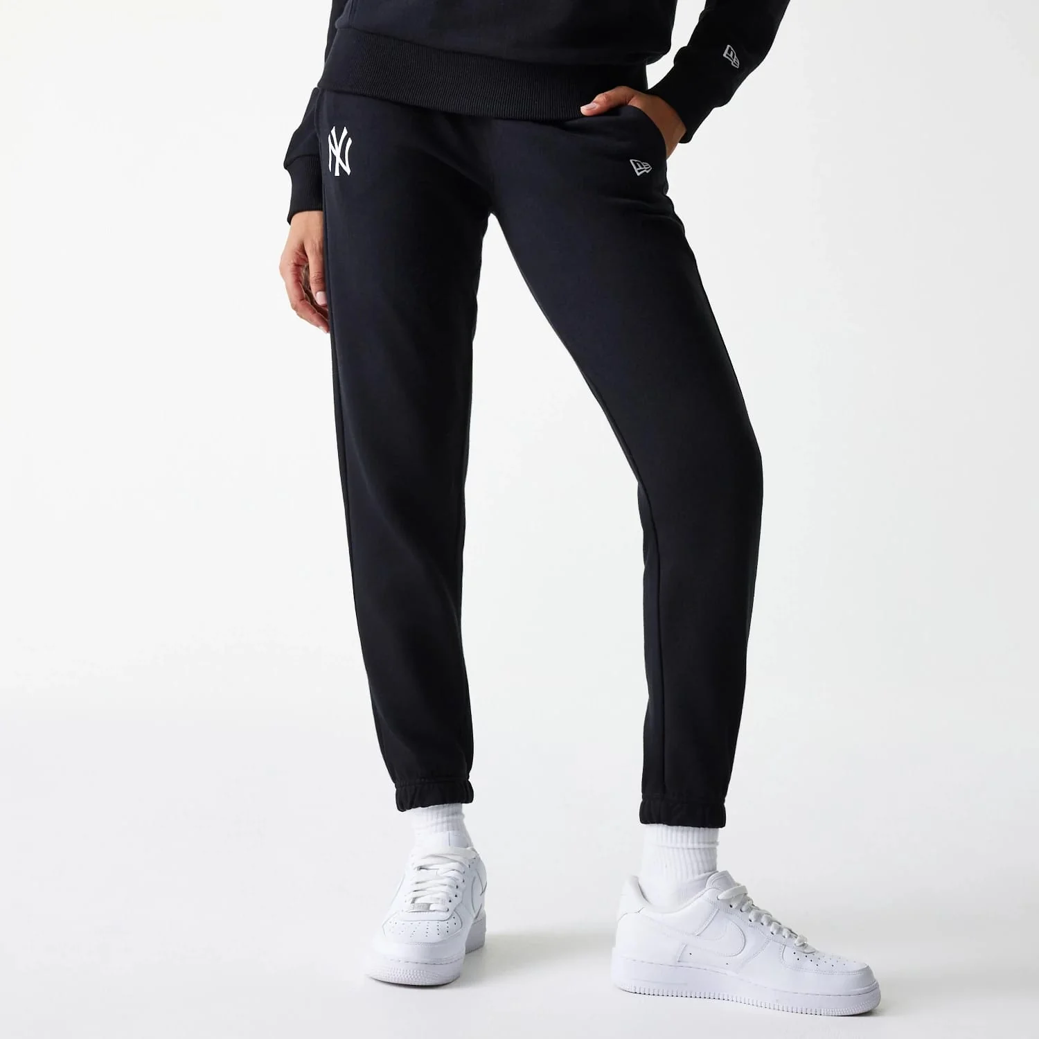 New York Yankees Womens MLB Midi League Essential Black Joggers