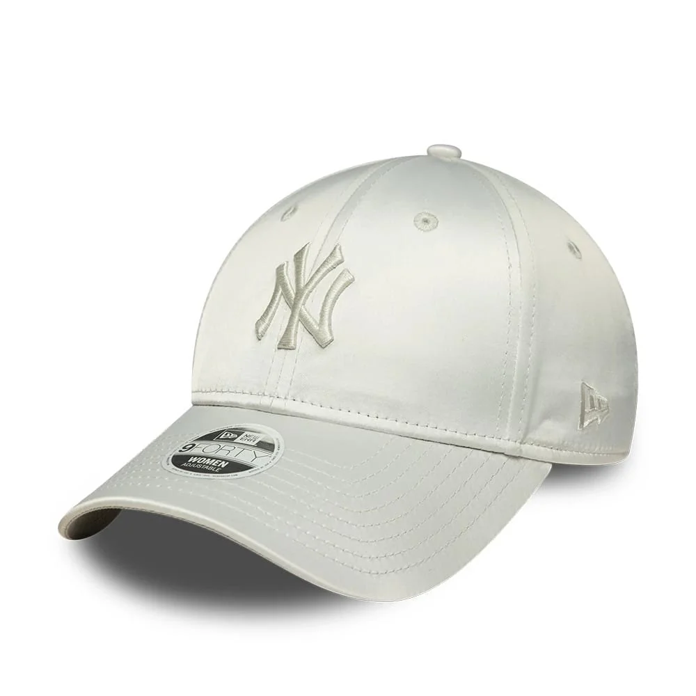 New York Yankees Womens MLB Satin Bow Back Grey 9FORTY Adjustable Cap