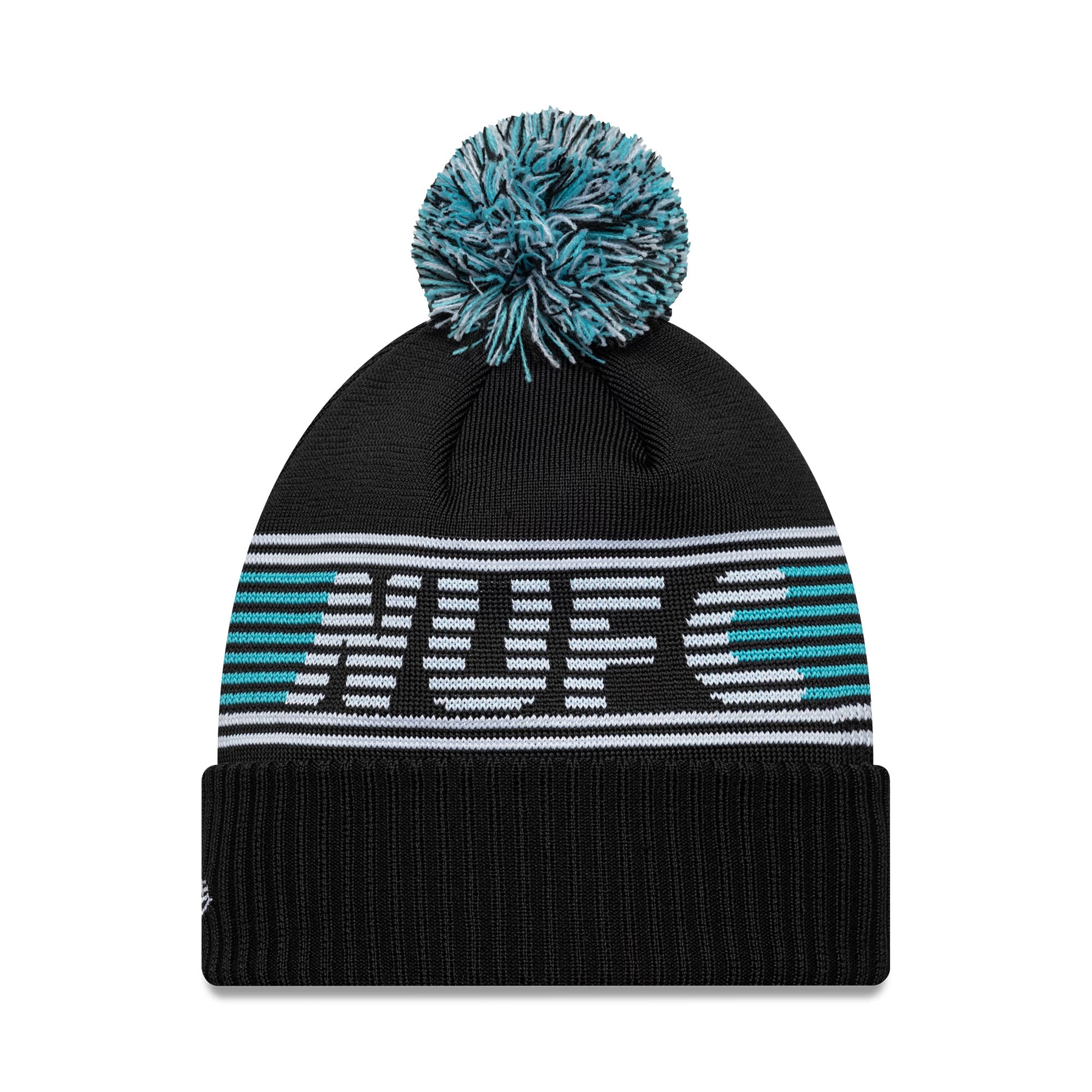 Newcastle United FC Black Bobble Knit Beanie Hat - Image 2