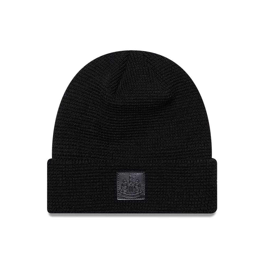 Newcastle United FC Waffle Black Cuff knit Beanie Hat