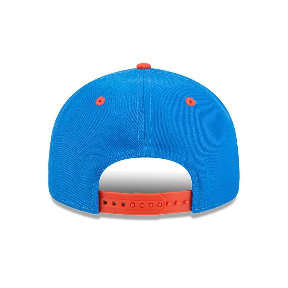 OKC Thunder NBA Chainstitch Script Blue Retro Crown 9FIFTY Adjustable Cap - Image 7