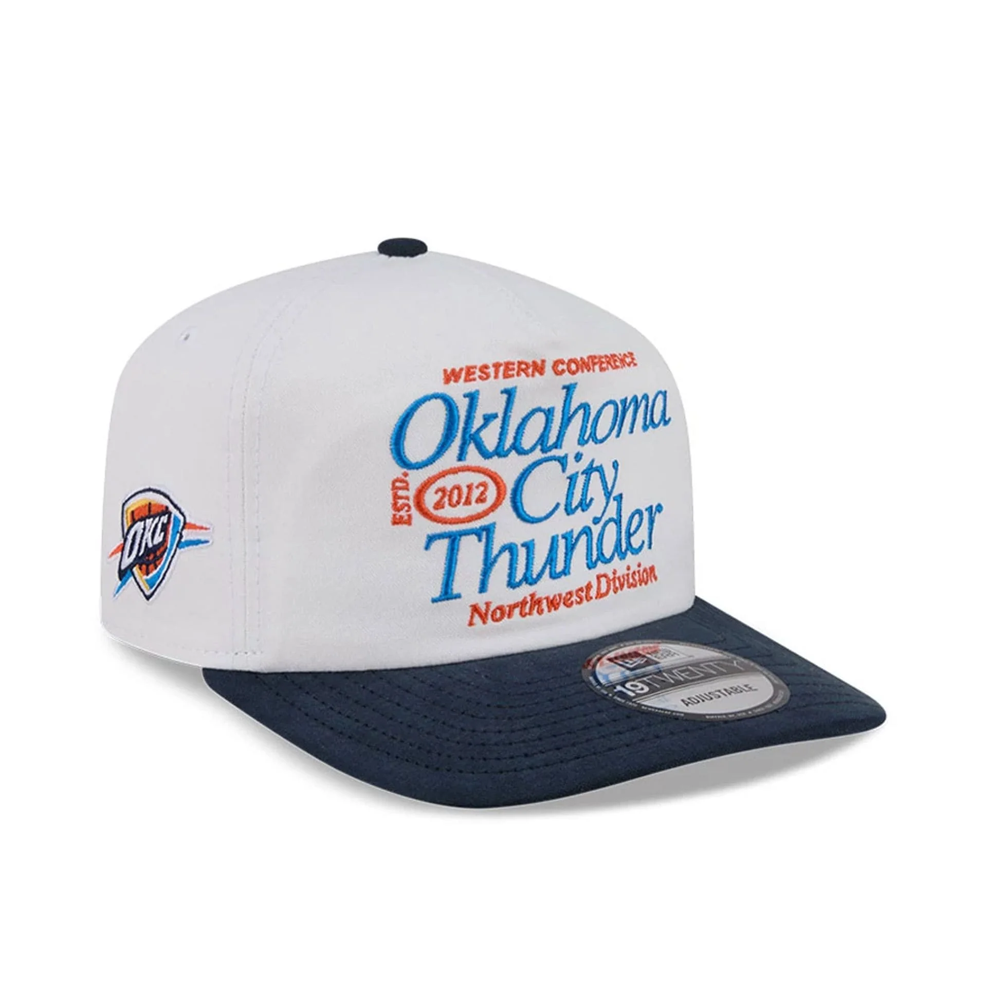 Oklahoma City Thunder NBA Conference White 19TWENTY Adjustable Cap