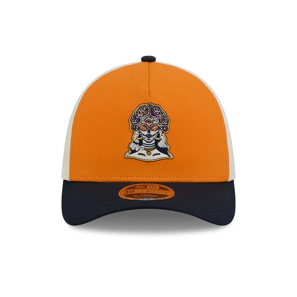 Padres MLB City Connect Orange 39THIRTY M-Crown A-Frame Stretch Fit Cap - Image 3