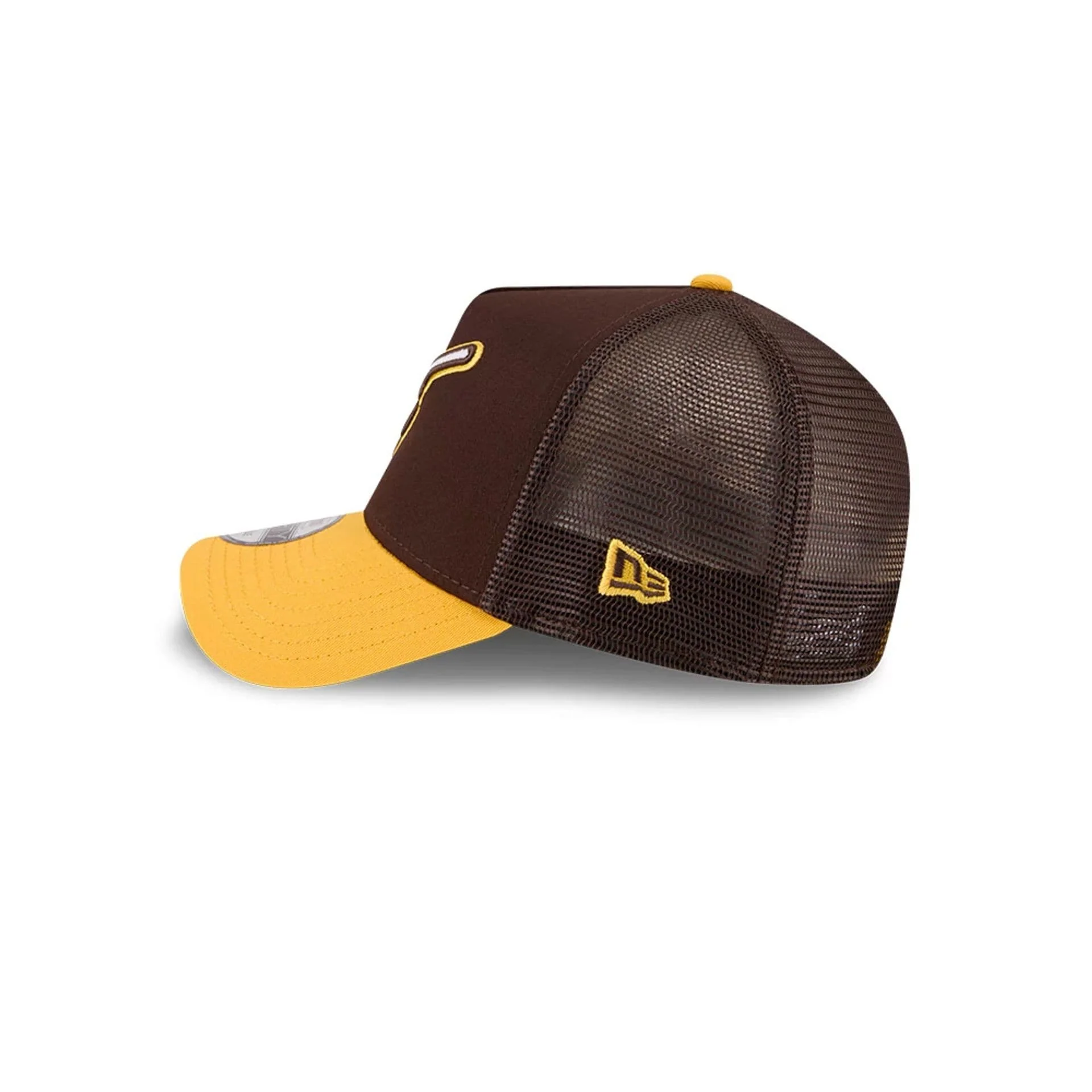 Padres MLB X Anchorman Whammy Dark Brown 9FORTY A-Frame Trucker Adjustable Cap - Image 6