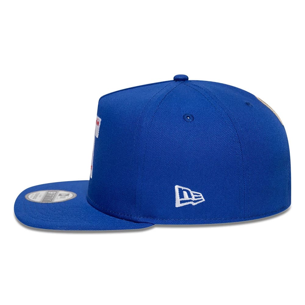 Philadelphia 76ers NBA Hardwood Classic Blue 9FIFTY A-Frame Snapback Adjustable Cap - Image 7