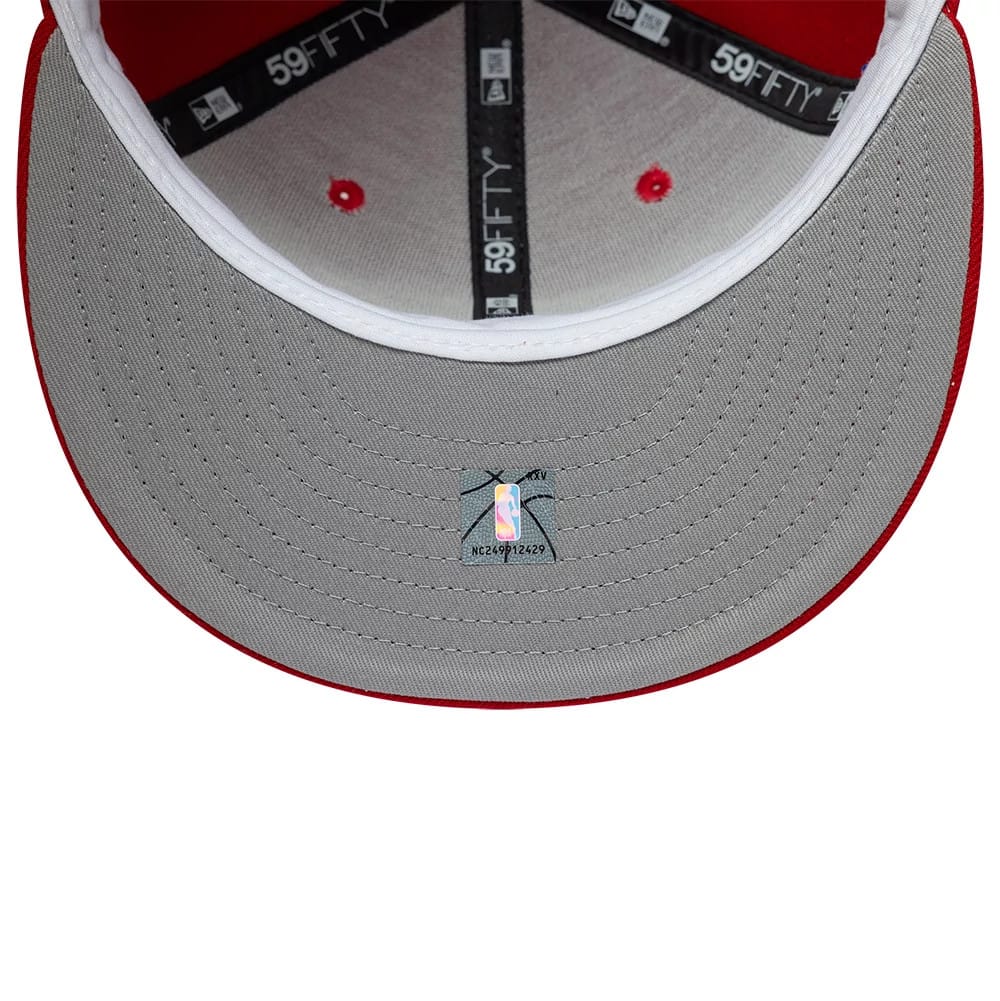 Philadelphia 76ers NBA Hardwood Classic Red 59FIFTY Fitted Cap - Image 2