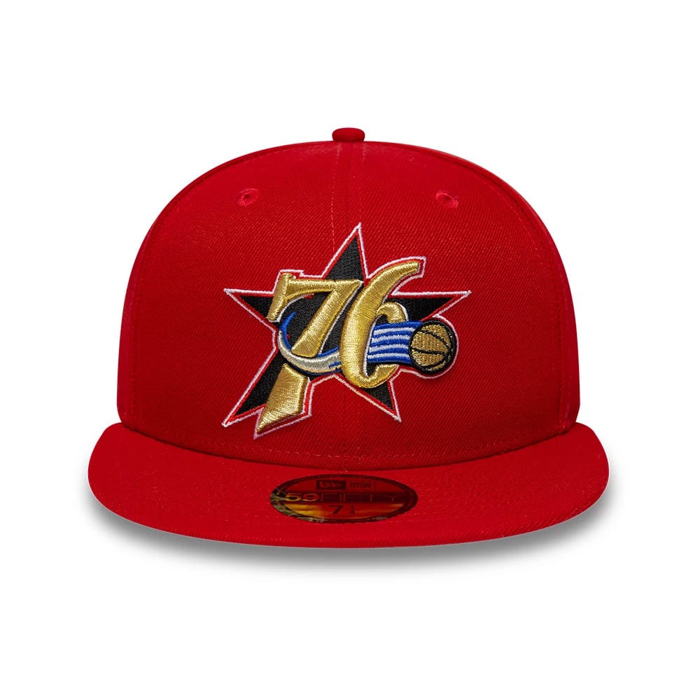 Philadelphia 76ers NBA Hardwood Classic Red 59FIFTY Fitted Cap - Image 3