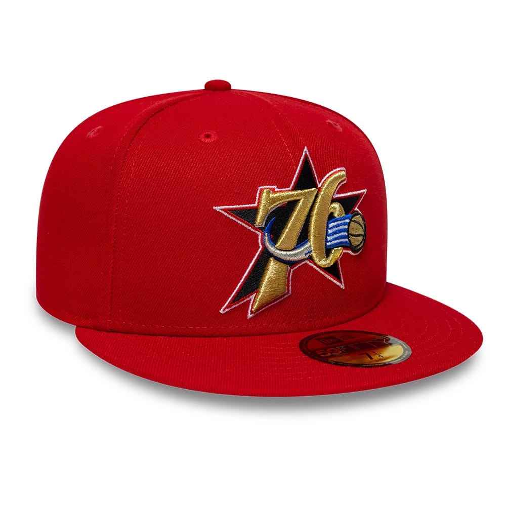 Philadelphia 76ers NBA Hardwood Classic Red 59FIFTY Fitted Cap - Image 4