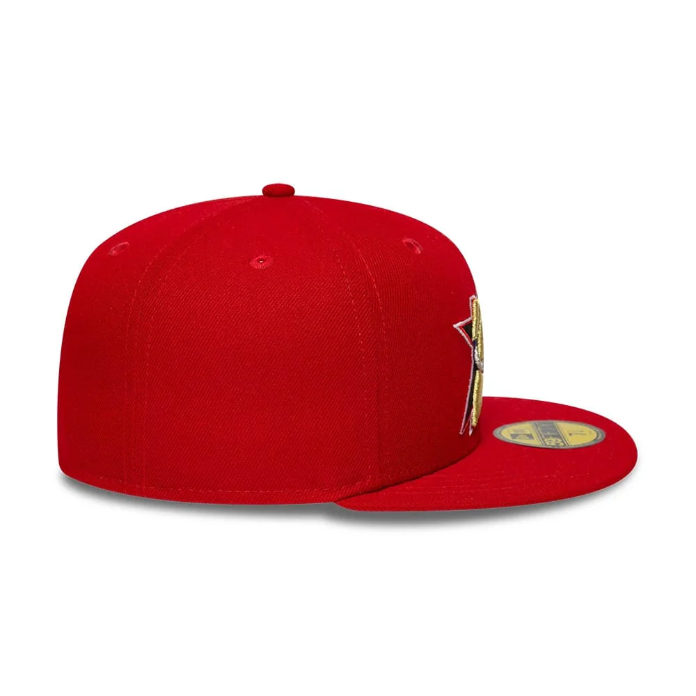 Philadelphia 76ers NBA Hardwood Classic Red 59FIFTY Fitted Cap - Image 7