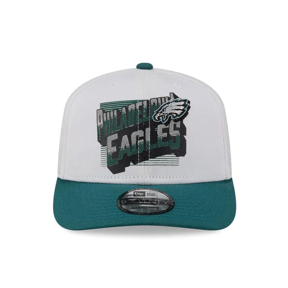 Philadelphia Eagles NFL Duck Cloth White 9SEVENTY Stretch Snap Cap - Image 2