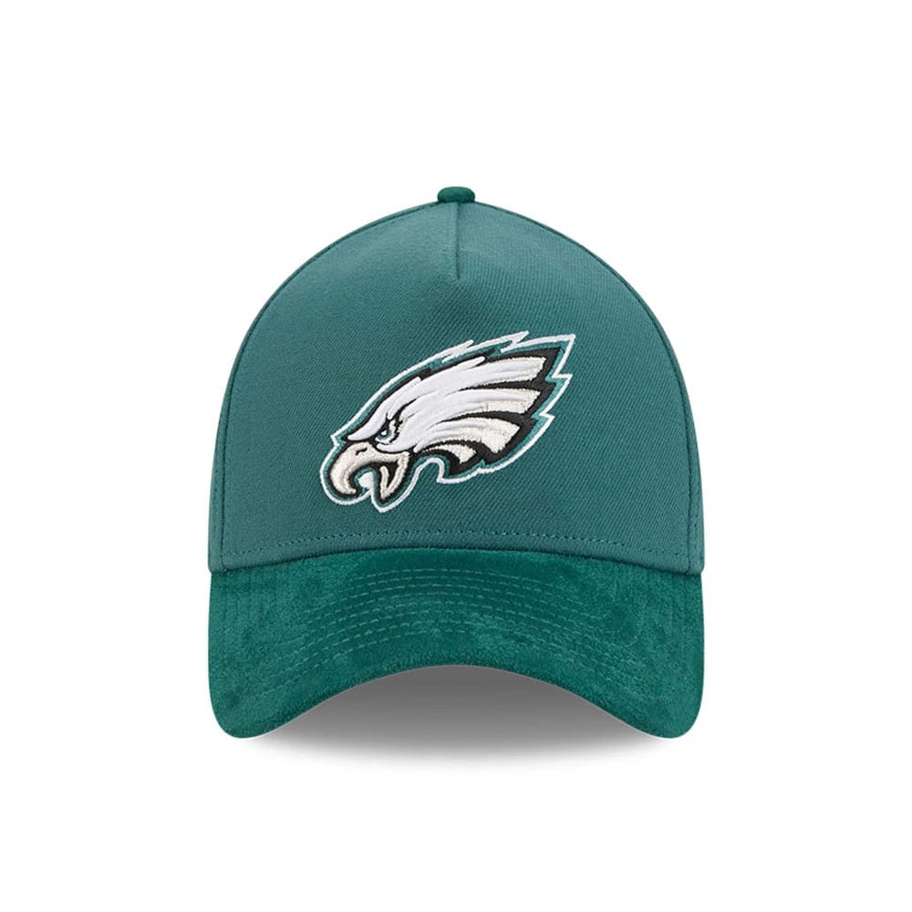 Philadelphia Eagles NFL Suede Dark Green 39THIRTY A-Frame Stretch Fit Cap - Image 3
