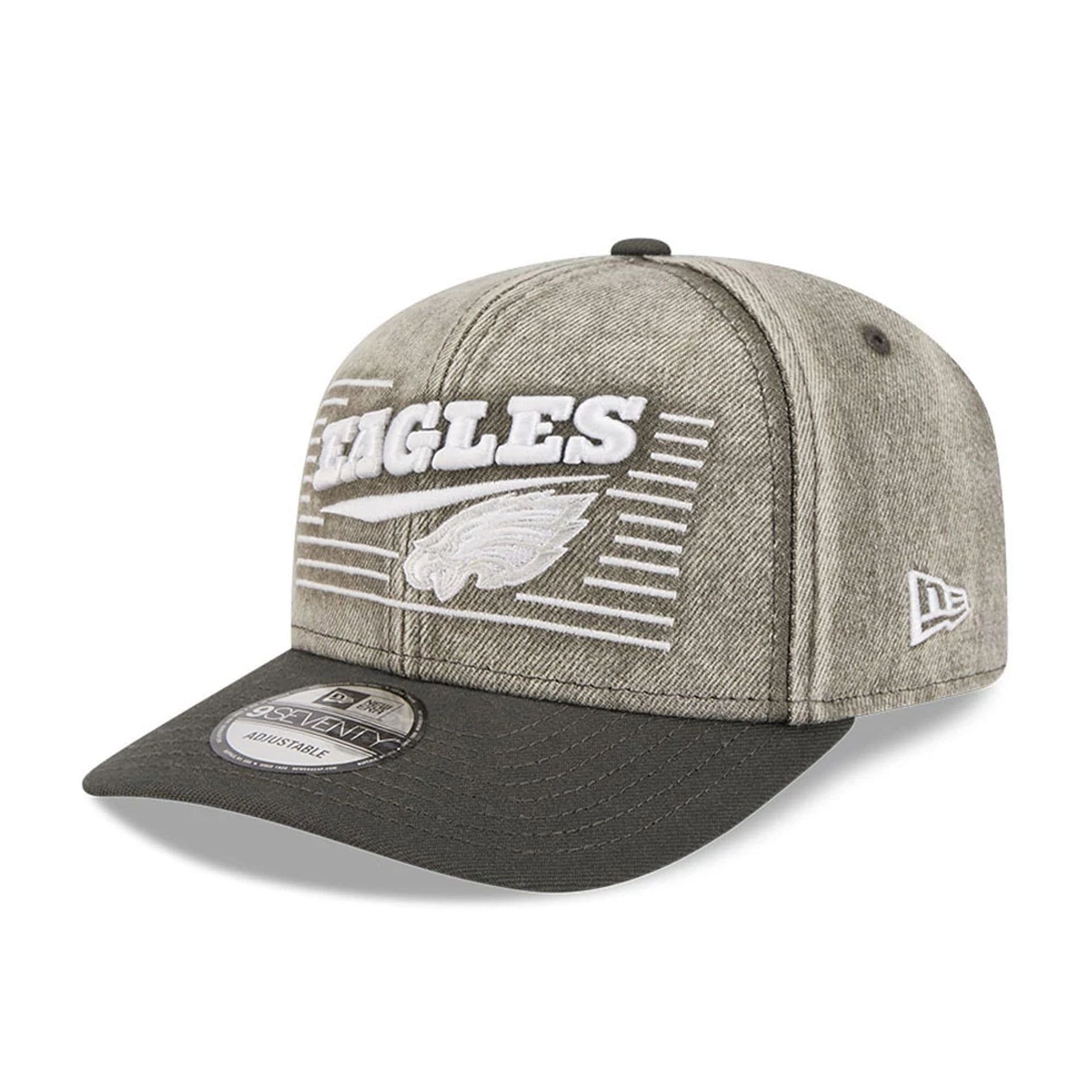 Philadelphia Eagles NFL Washed Denim Dark Grey 9SEVENTY Stretch Snap Cap