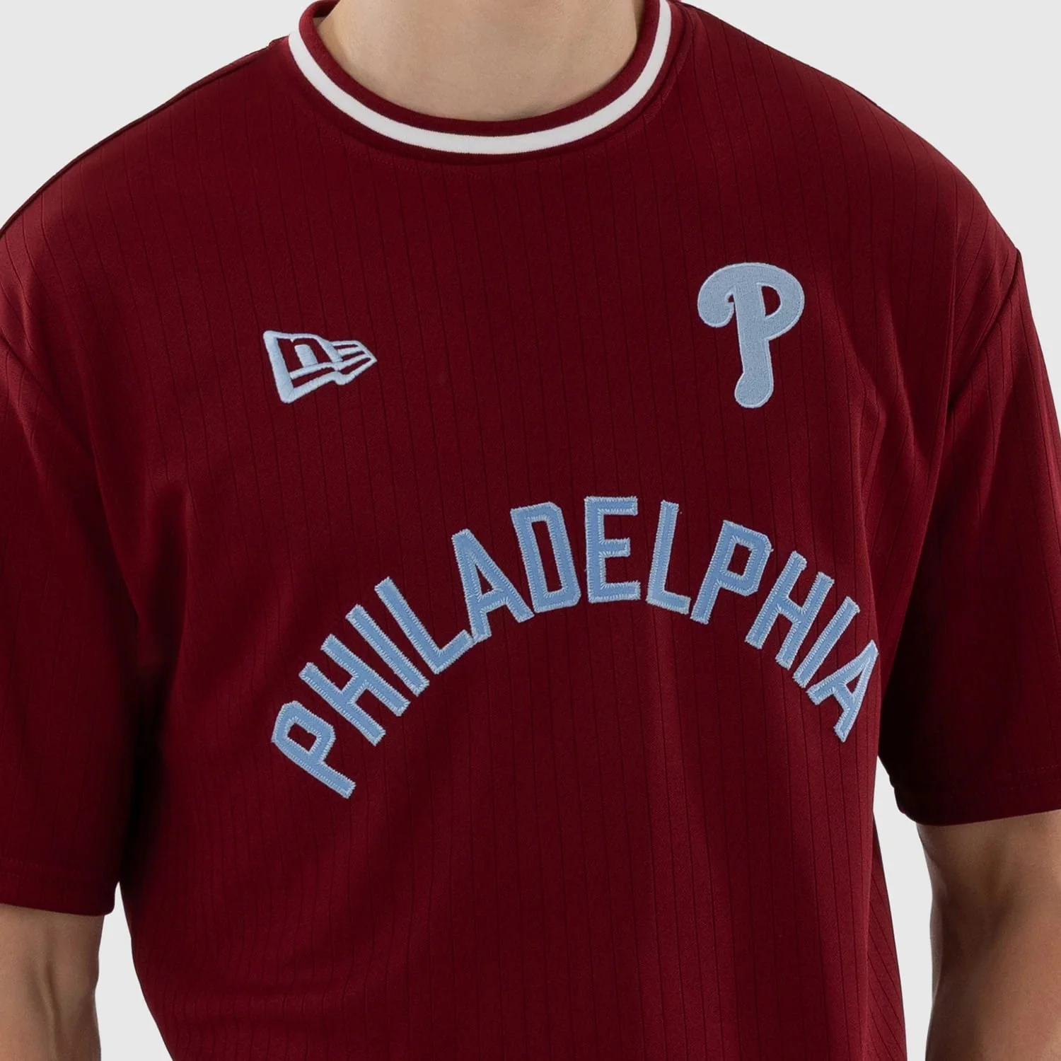 Philadelphia Phillies MLB Dark Red Oversized T-Shirt - Image 4