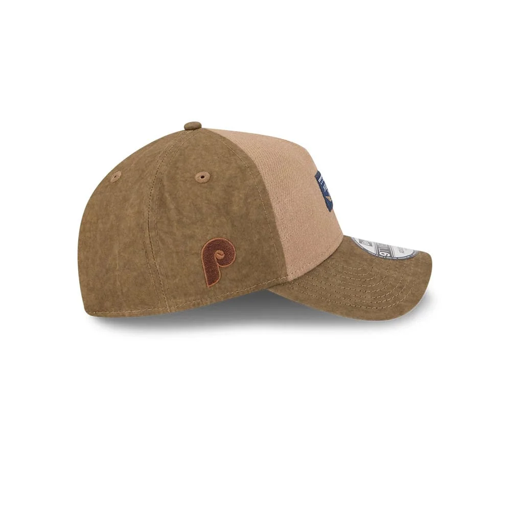 Philadelphia Phillies MLB Open Brown 9TWENTY A-Frame Adjustable Cap - Image 4