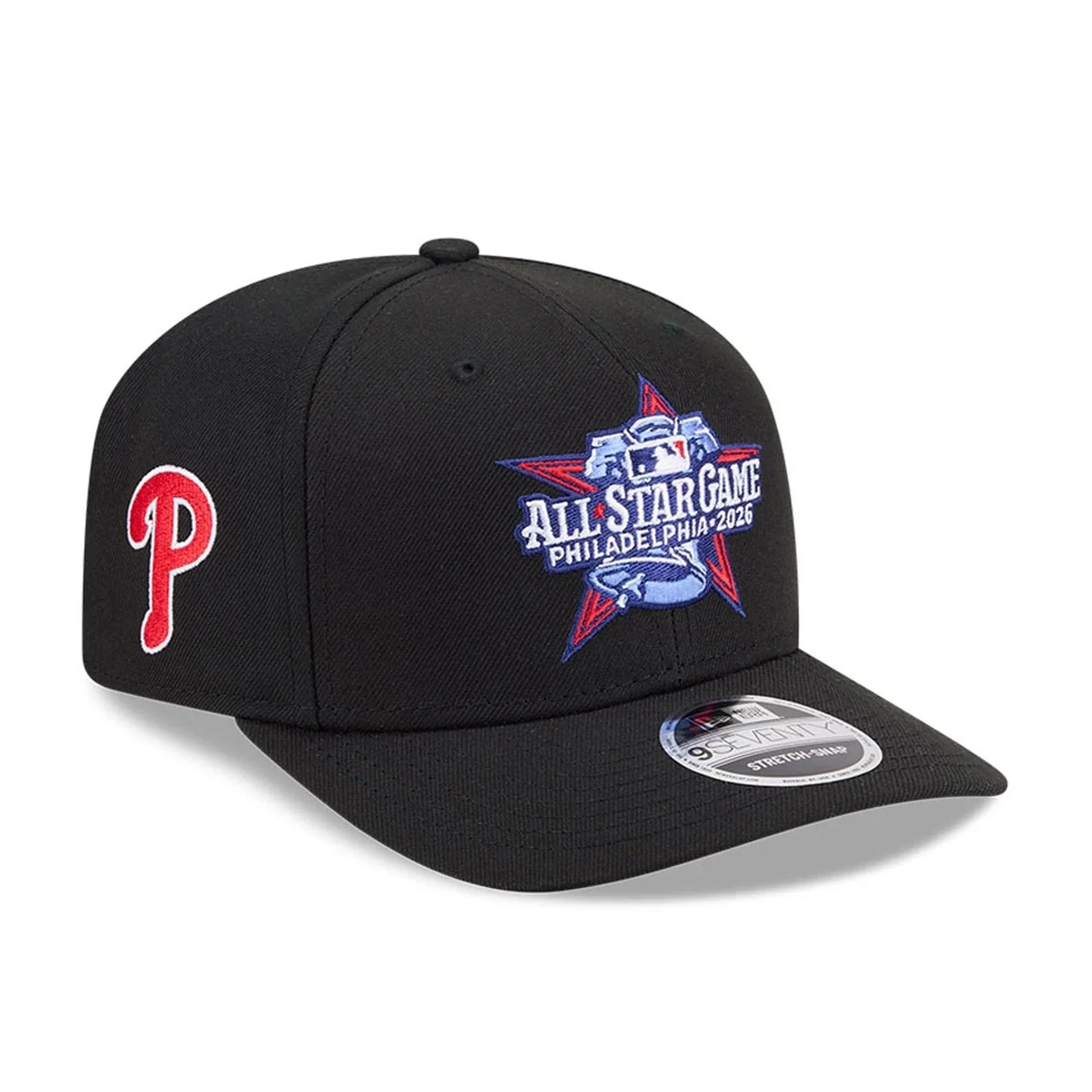 Phillies MLB All Star Game Black 9SEVENTY Stretch Snap Adjustable Cap - Image 4
