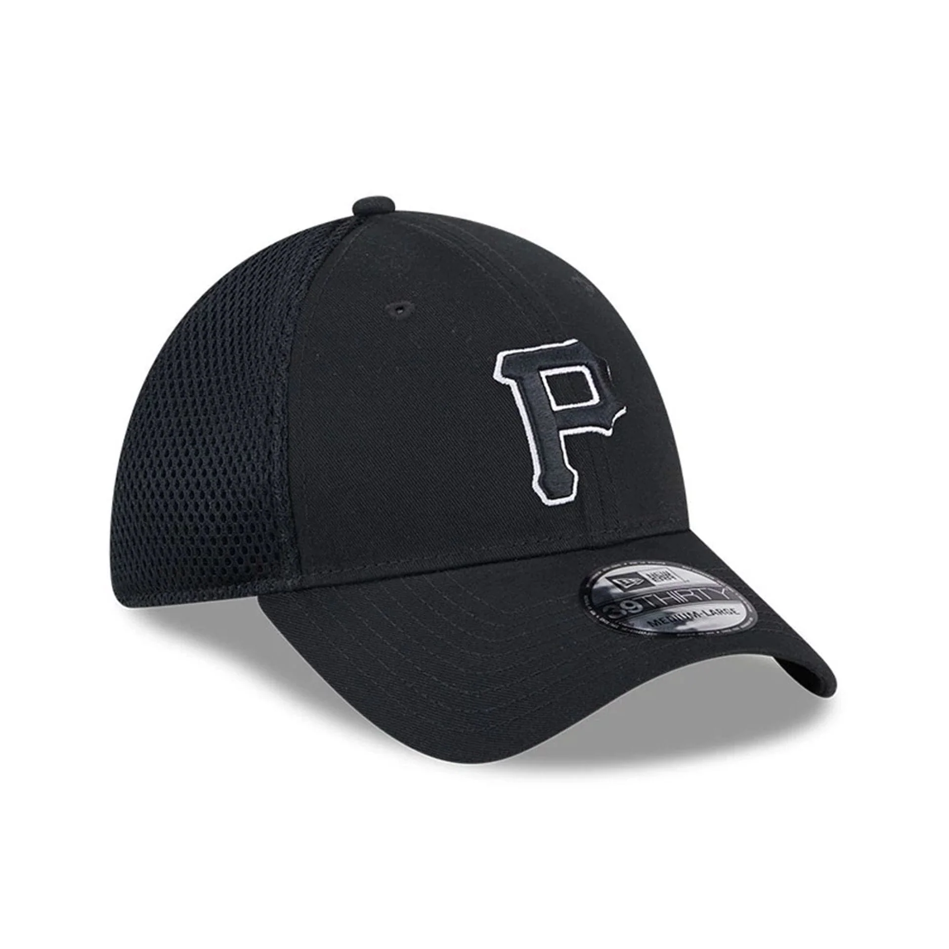 Pittsburgh Pirates MLB Evergreen Neo Black 39THIRTY Stretch Fit Cap - Image 4