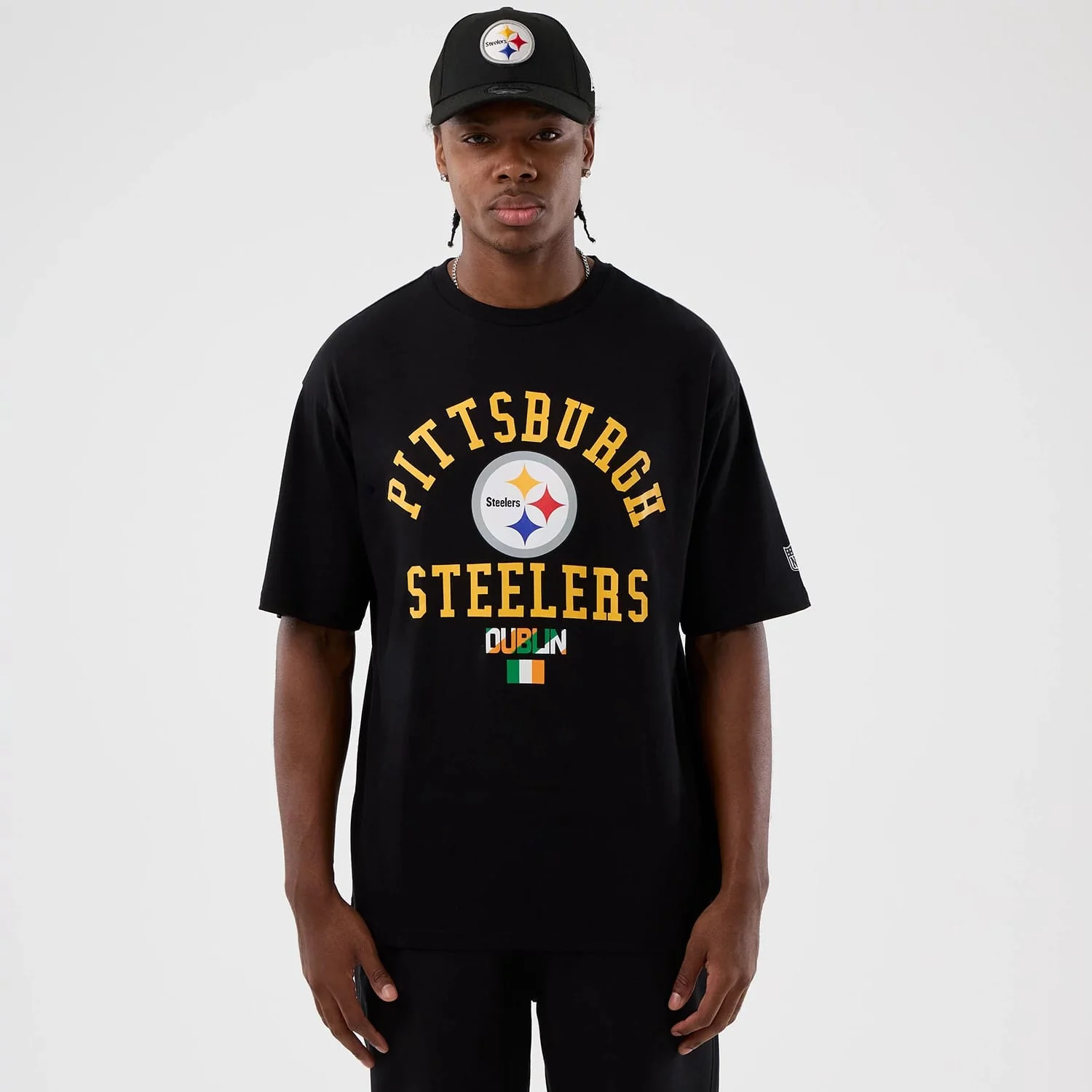 Pittsburgh Steelers NFL International Series Games Black Oversized T-Shirt