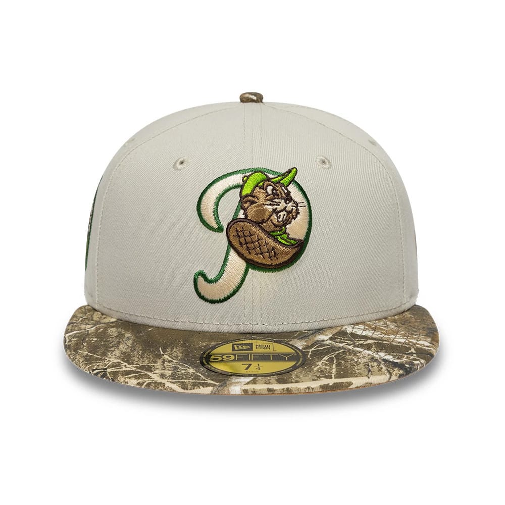 Portland Beavers MiLB Hometown Beige 59FIFTY Fitted Cap - Image 3