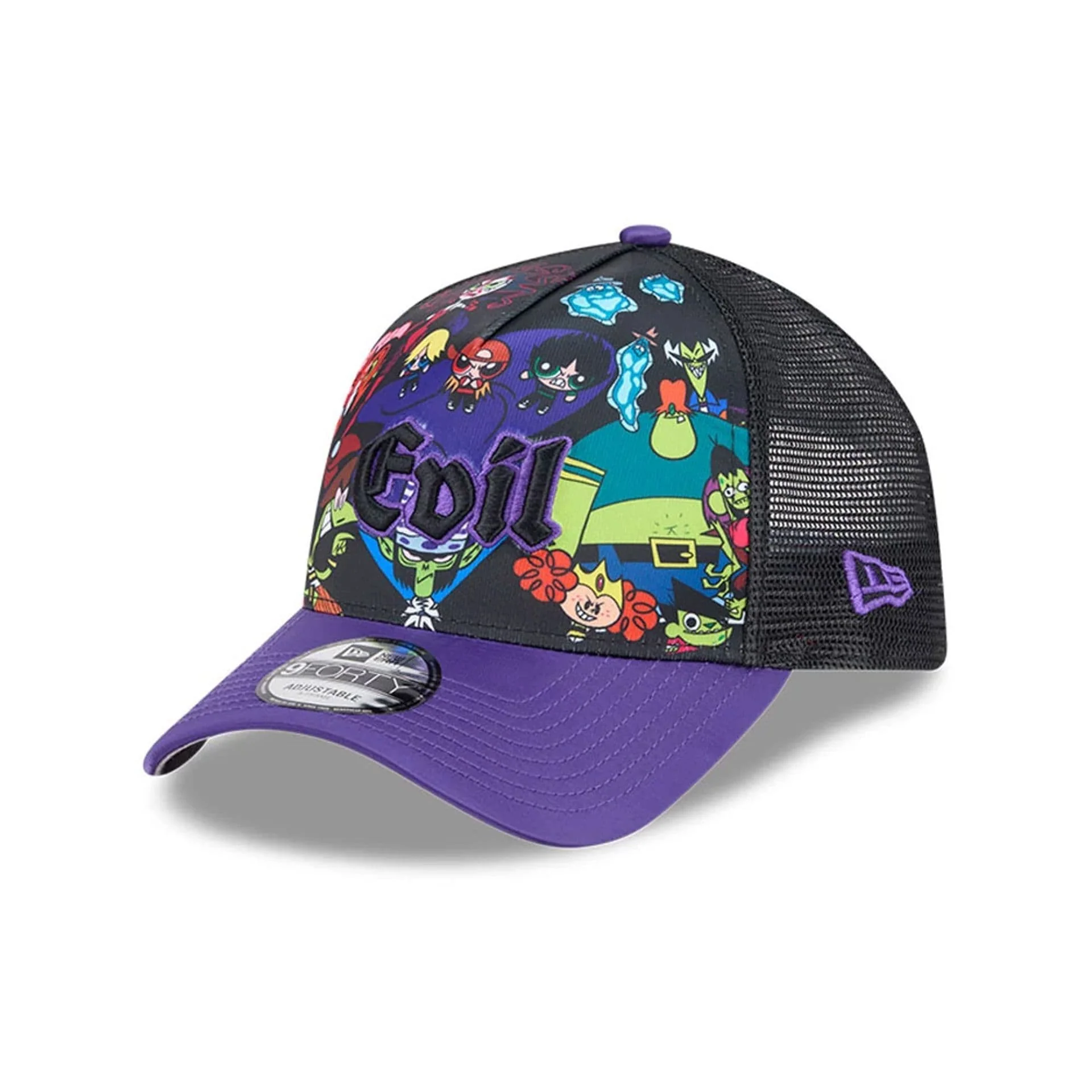 Power Puff Girls Black 9FORTY A-Frame Trucker Adjustable Cap