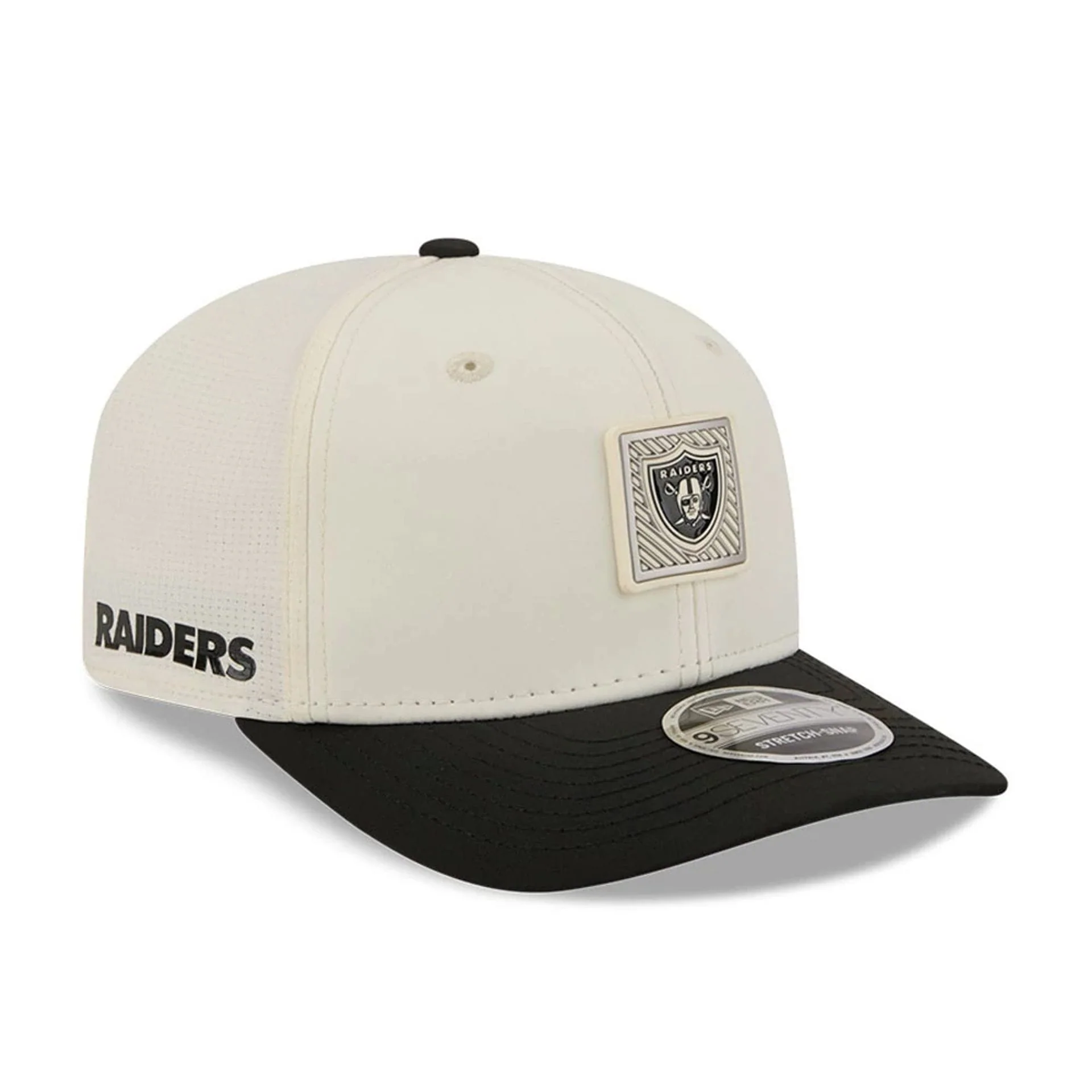 Raiders NFL Training 2026 White 9SEVENTY Stretch Snap Adjustable Cap