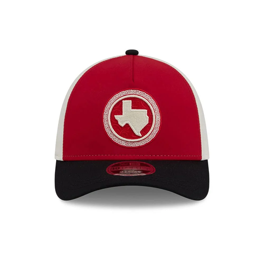 Rangers MLB City Connect Red 39THIRTY M-Crown A-Frame Stretch Fit Cap - Image 3