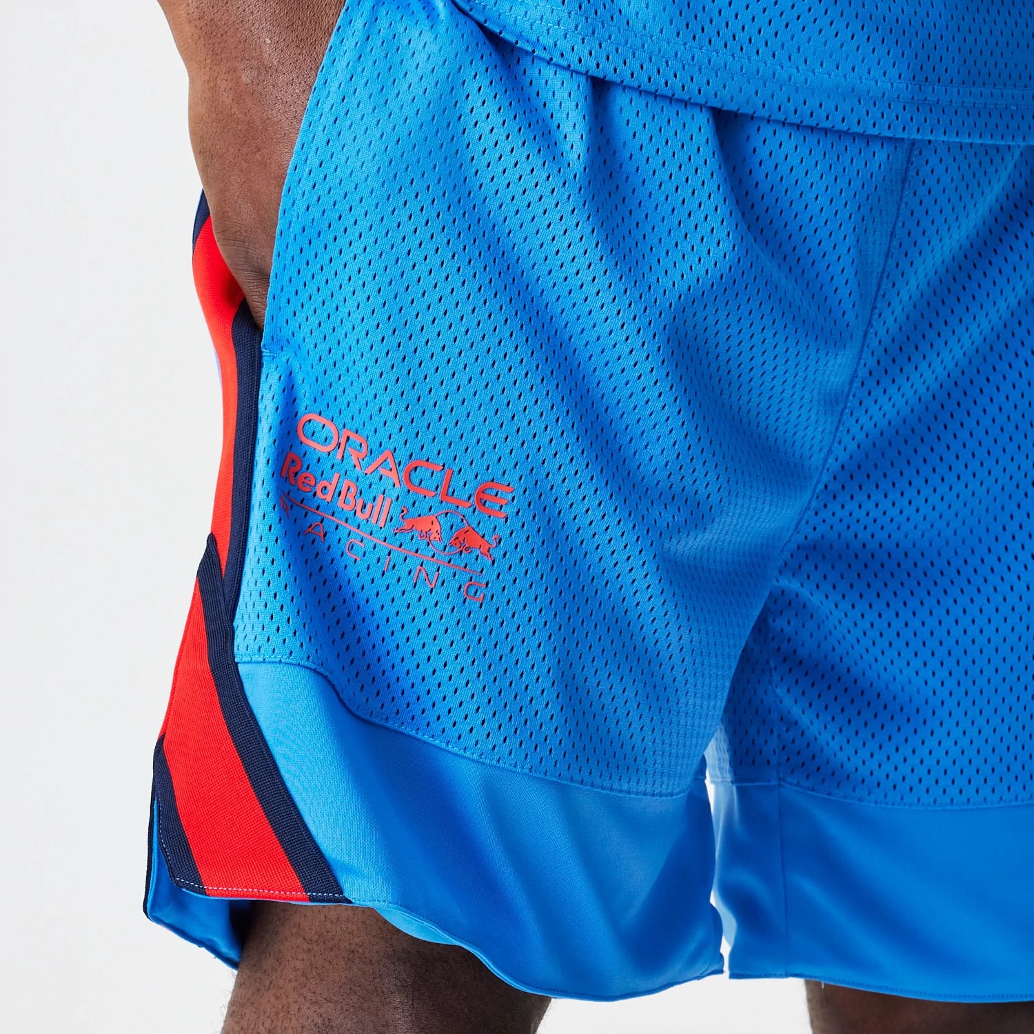 Red Bull Racing Basketball Mesh Blue Shorts - Image 3