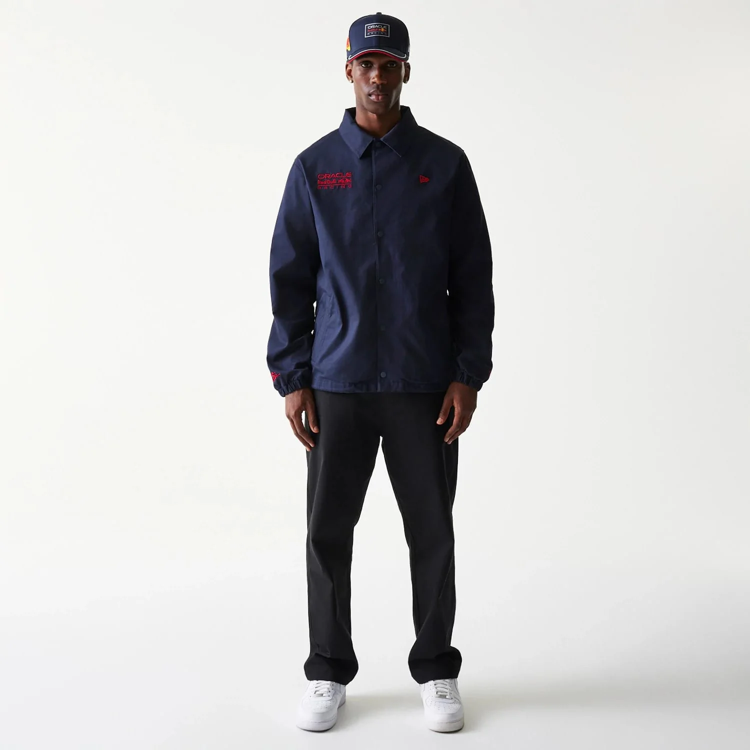 Red Bull Racing Dark Blue Oversized Coach Jacket - Image 8