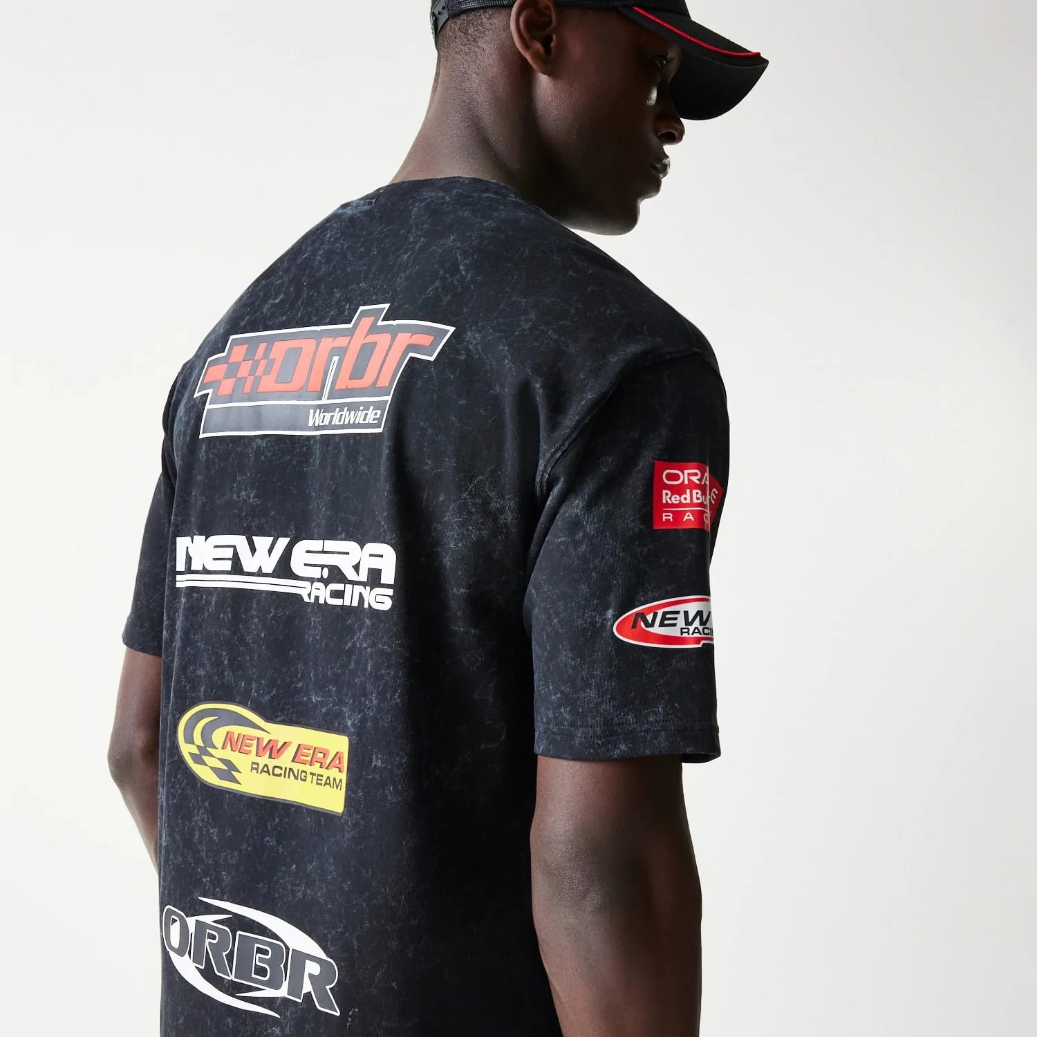 Red Bull Racing Graphic Black Oversized T-Shirt - Image 6