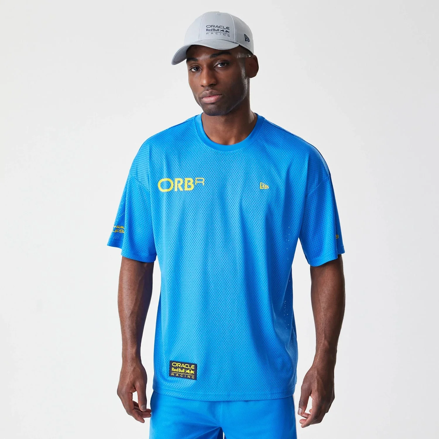 Red Bull Racing Graphic Mesh Blue Oversized T-Shirt