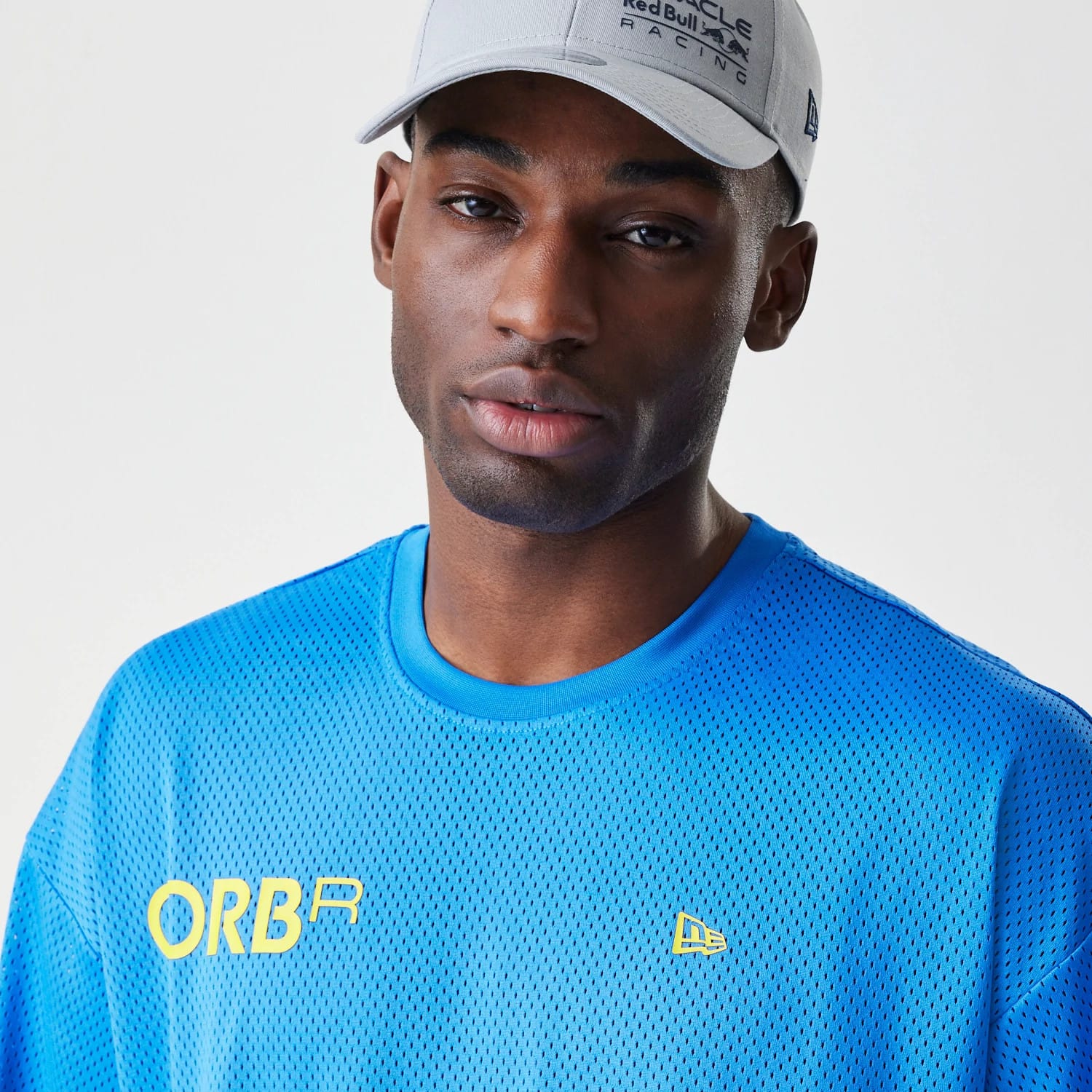 Red Bull Racing Graphic Mesh Blue Oversized T-Shirt - Image 3