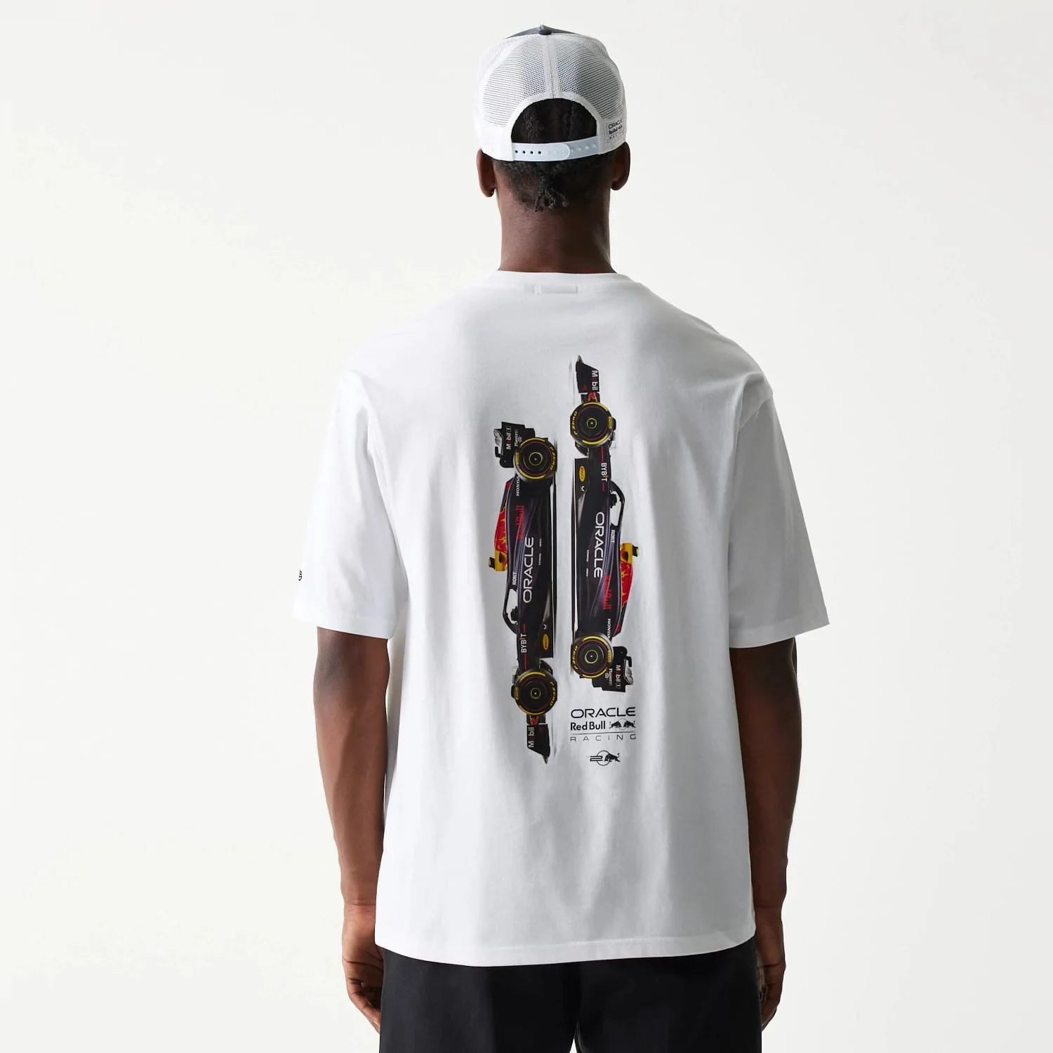 Red Bull Racing Profile White Oversized T-Shirt - Image 2