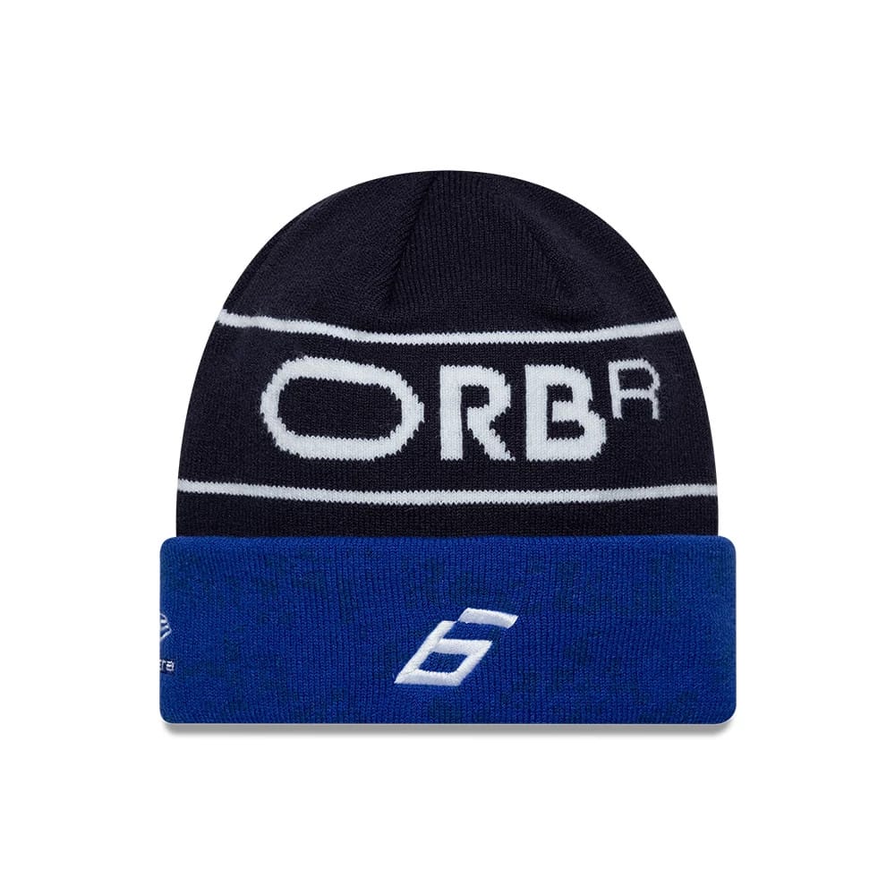 Red Bull Racing Replica Isack Hadjar Dark Blue Cuff Knit Beanie Hat - Image 2
